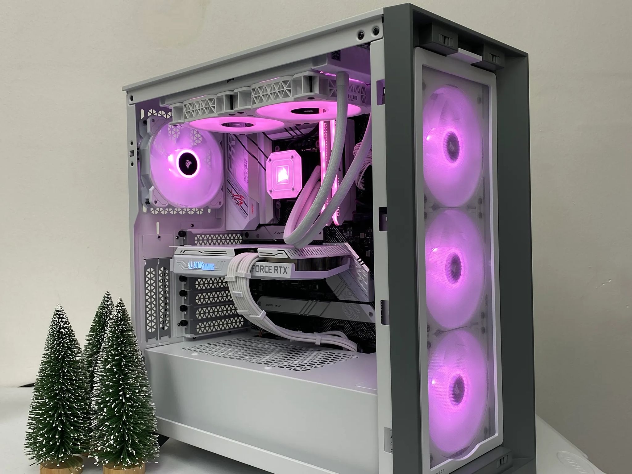 **🎄🚀 Tech FrostBite - Xmas Mode 🚀🎄- i5-13600K-32GB-RTX3060 White** Upgraded 13th Gen + Power Supply