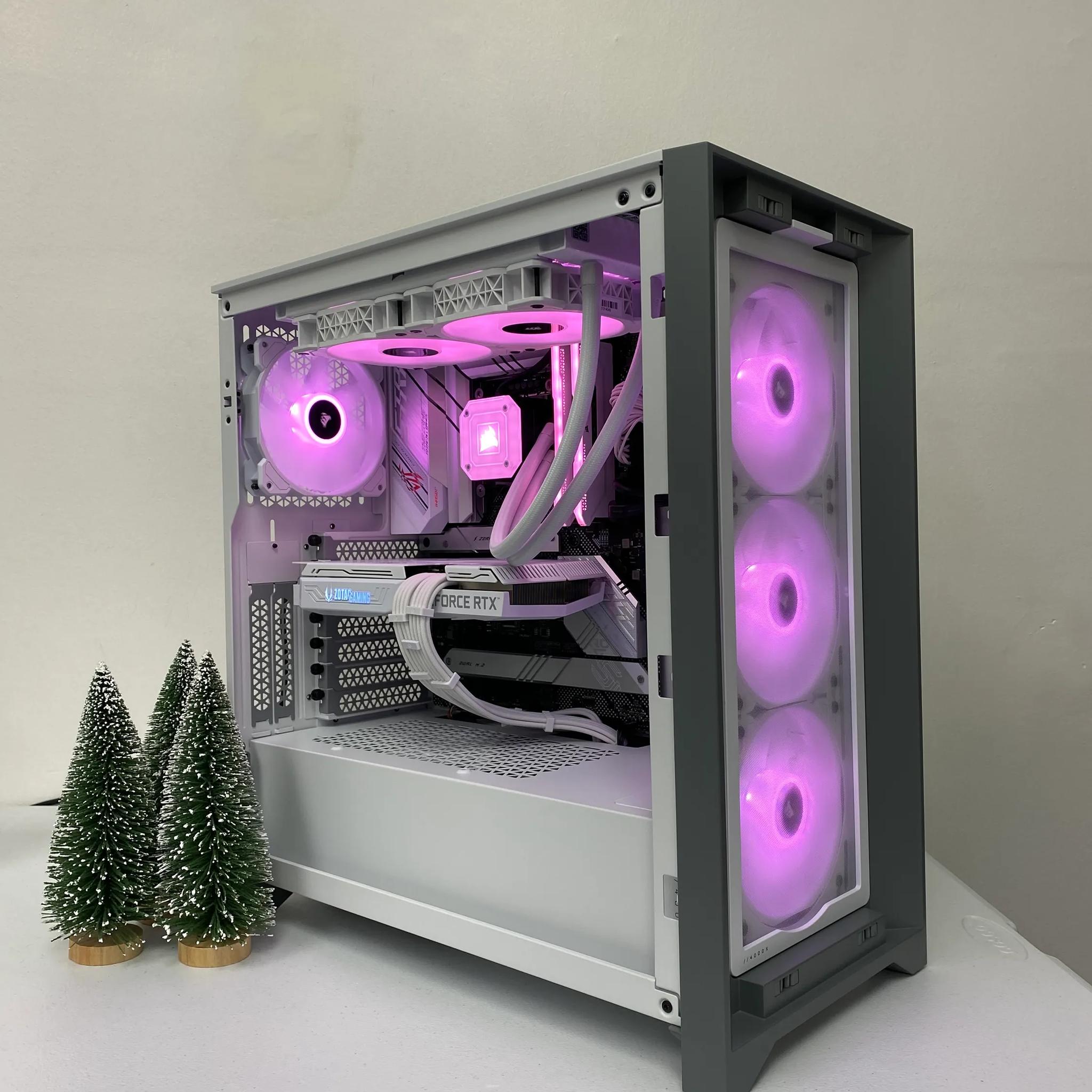 **🎄🚀 Tech FrostBite - Xmas Mode 🚀🎄- i5-13600K-32GB-RTX3060 White** Upgraded 13th Gen + Power Supply