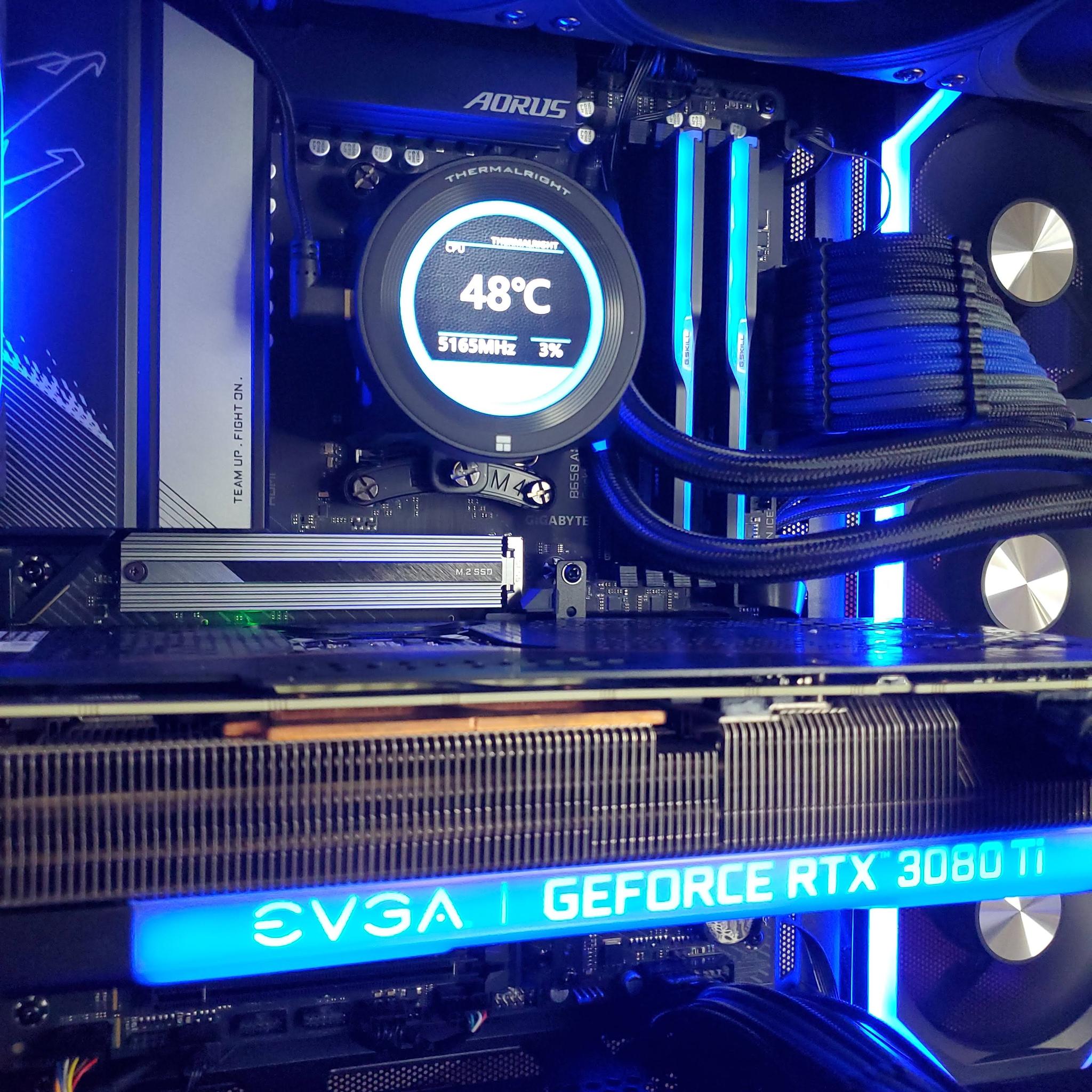 🔵 Sapphire Shadow: Ryzen 7 7700X | RTX 3080 Ti | 32GB DDR5 | 1TB NVMe | ATX Powerhouse 🚀