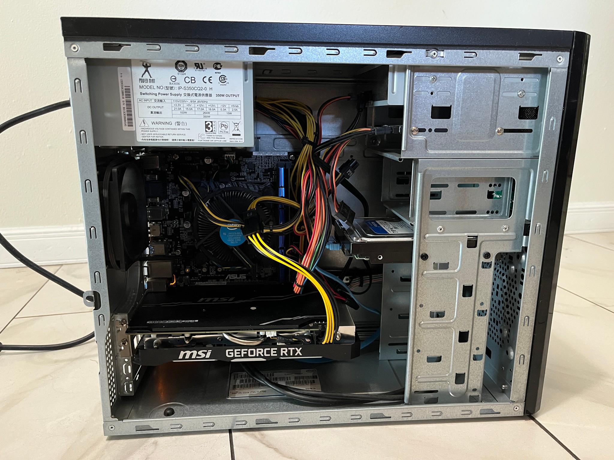 NVIDIA RTX 2060, Intel i7-7700, 16GB RAM, 2.2TB Storage - Gaming PC w/Wi-Fi, BT
