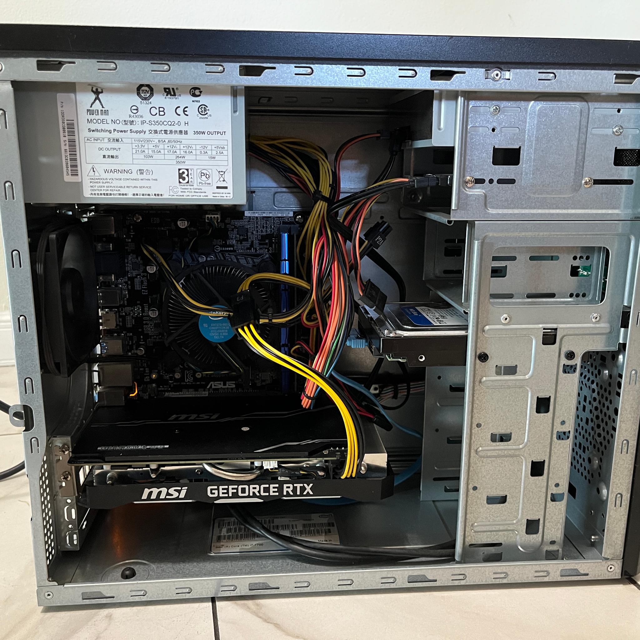 NVIDIA RTX 2060, Intel i7-7700, 16GB RAM, 2.2TB Storage - Gaming PC w/Wi-Fi, BT