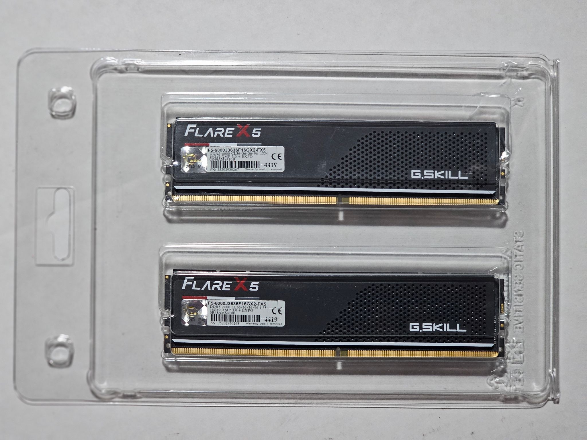 G.Skill Flare X5 Series AMD EXPO DDR5 RAM 32GB (2 x 16GB) 6000MT/s CL36-36-36-96 Low Profile