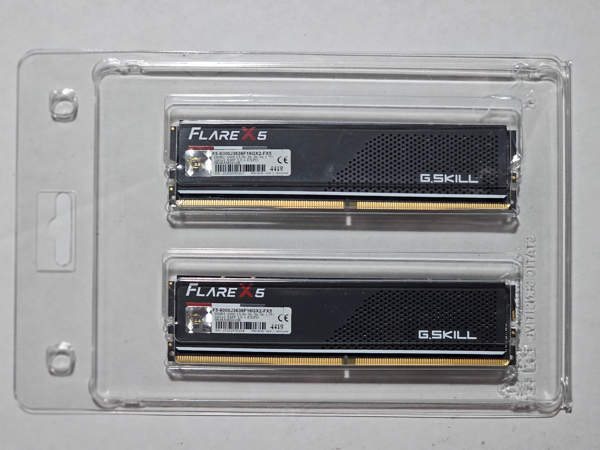 G.Skill Flare X5 Series AMD EXPO DDR5 RAM 32GB (2 x 16GB) 6000MT/s CL36-36-36-96 Low Profile