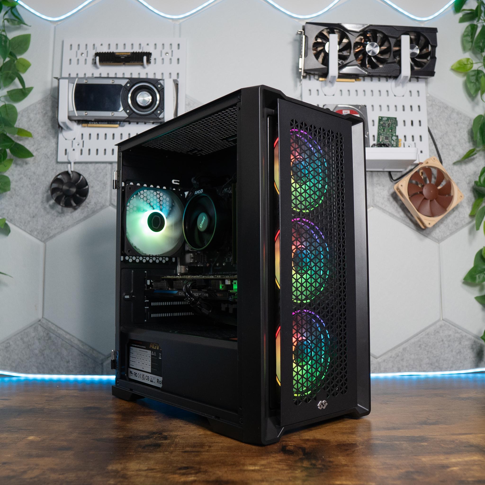 🔮🔮 BUDGET - BO6 Ready GAMING PC | EVGA GTX 970 OC | RYZEN 5 1600 | 16GB DDR4 RAM | 1.24TB |