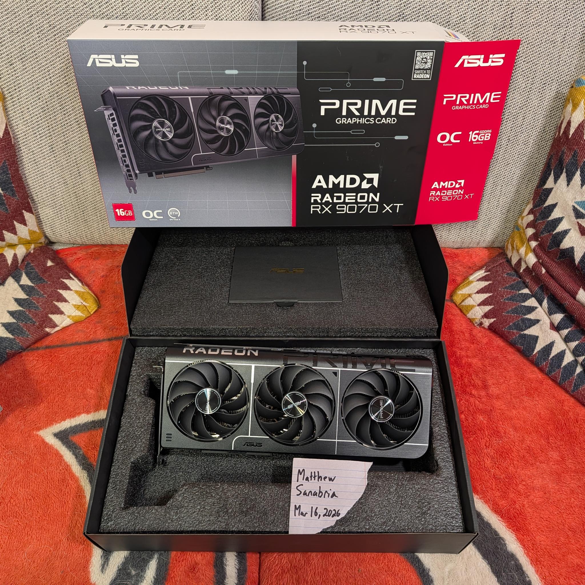 ASUS Prime Radeon™ RX 9070 XT 16GB GDDR6 OC Edition