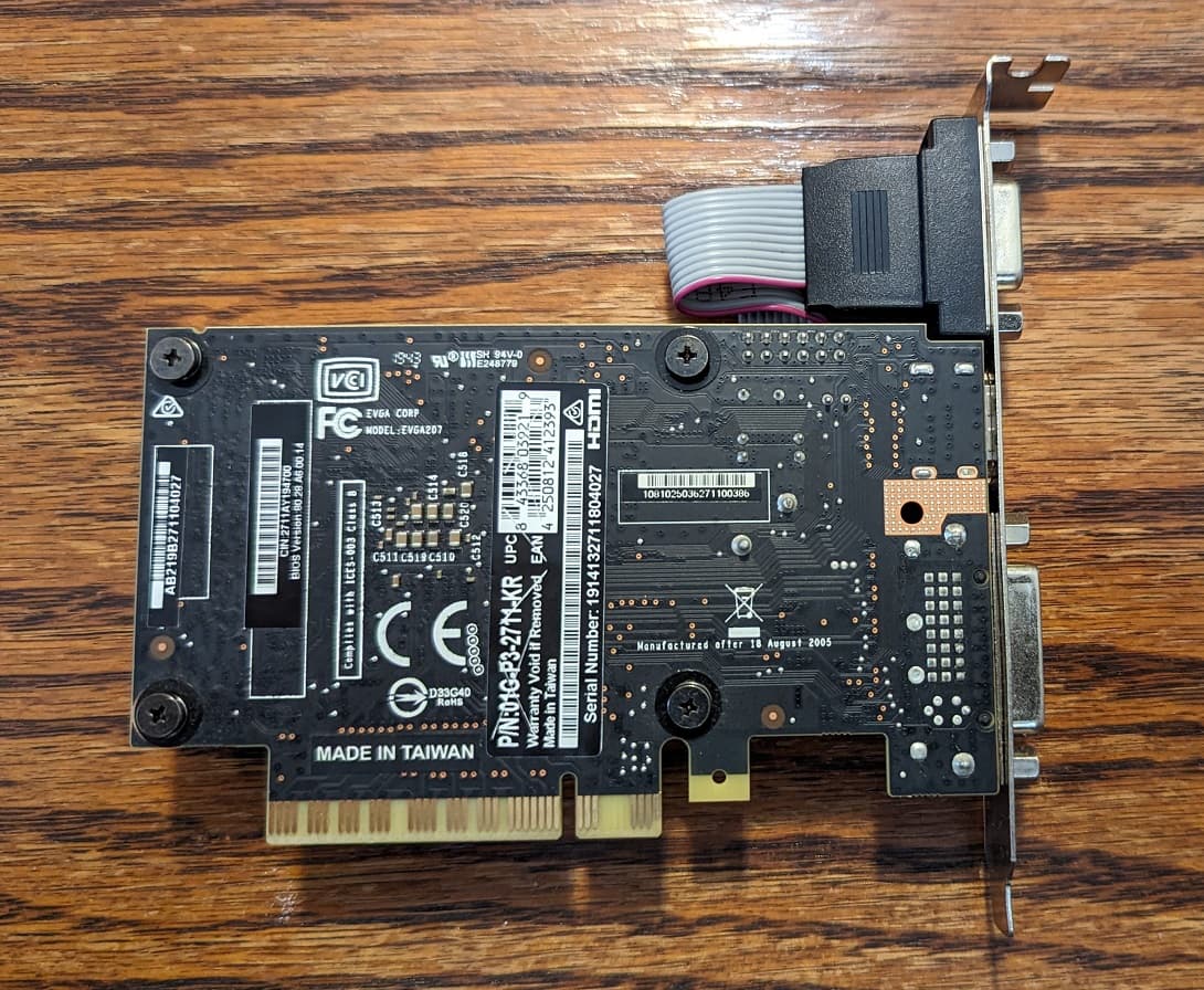 EVGA Nvidia GeForce GT 710 1GB DDR3 Low Profile PCIe 2.0 x8 Graphics Card - P/N: 01G-P3-2711-KR