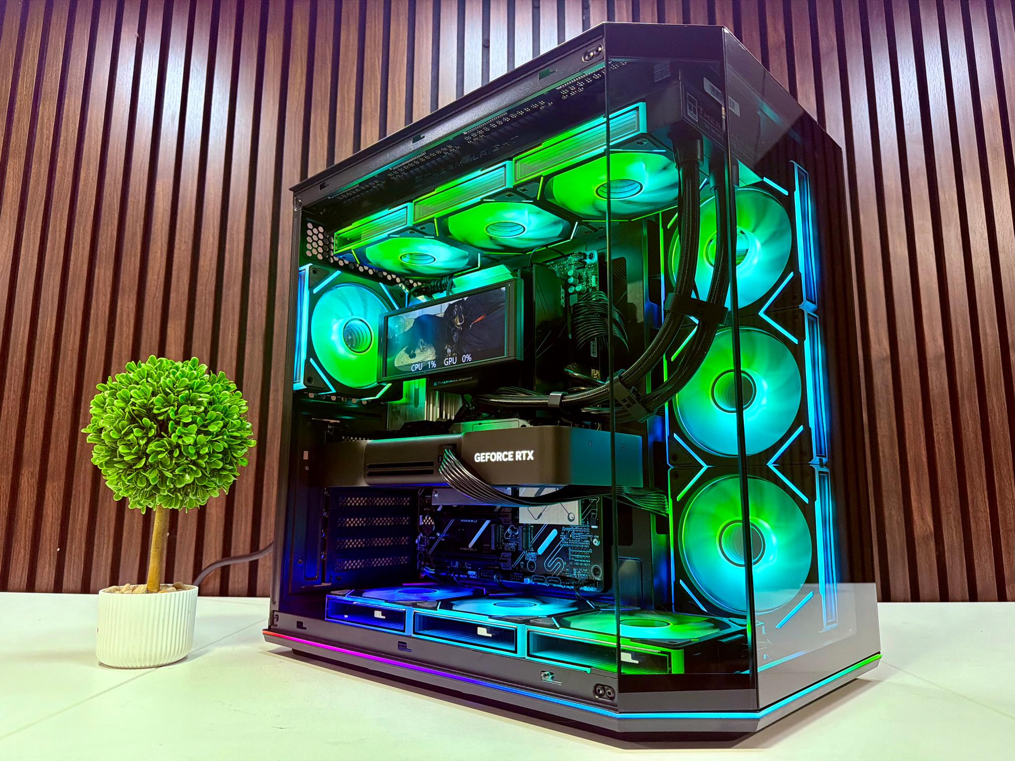 RTX 5090 | Ryzen 9950X3D | 64GB DDR5 | 2TB M.2 | 1200 Watt Gold PSU | LCD AIO