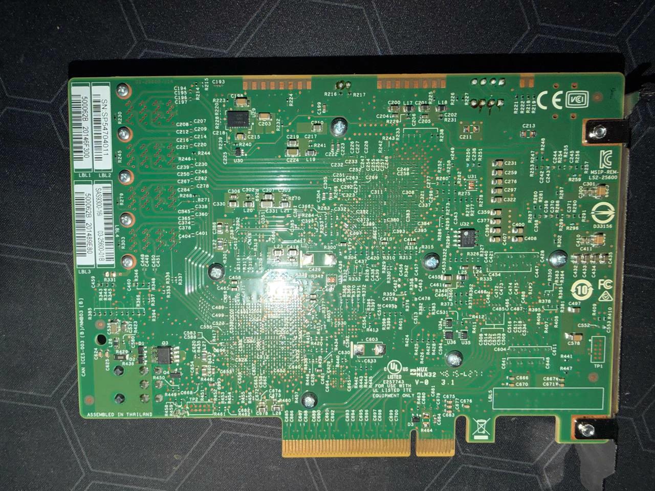 LSI SAS 9300-16i HBA + 4 Breakout Cables
