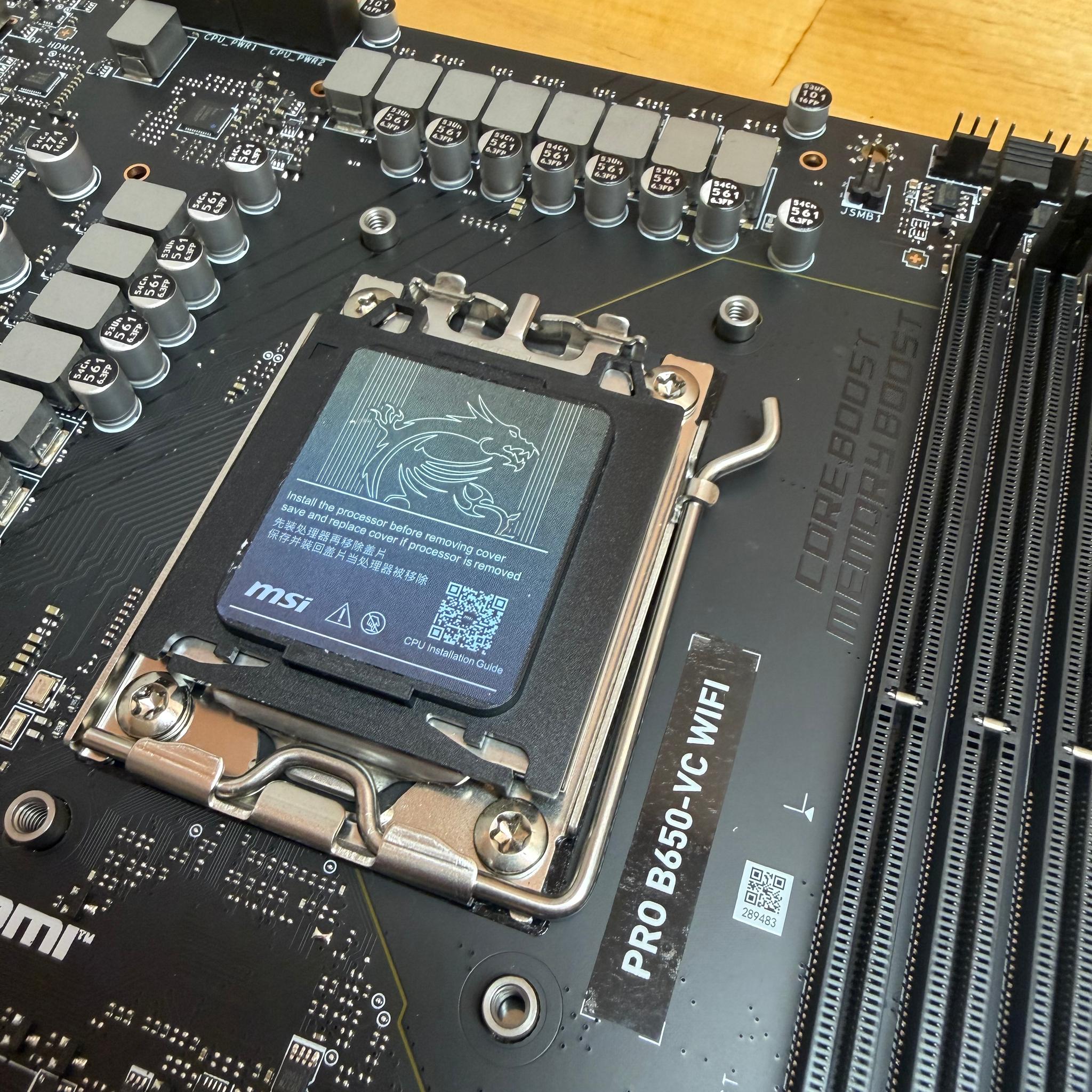 MSI PRO B650-VC WIFI AM5 Motherboard – Damaged Internal USB Header Pins