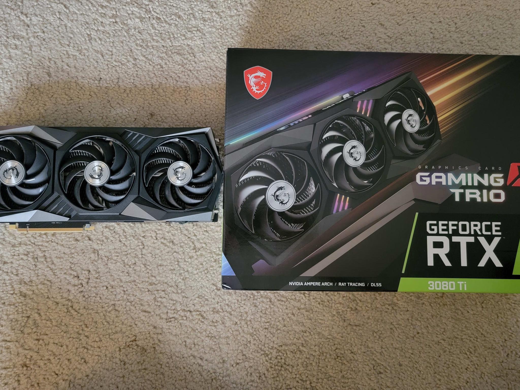 MSI RTX 3080 TI Gaming X Trio 12GB GDDR6X LHR Like New With Original Box