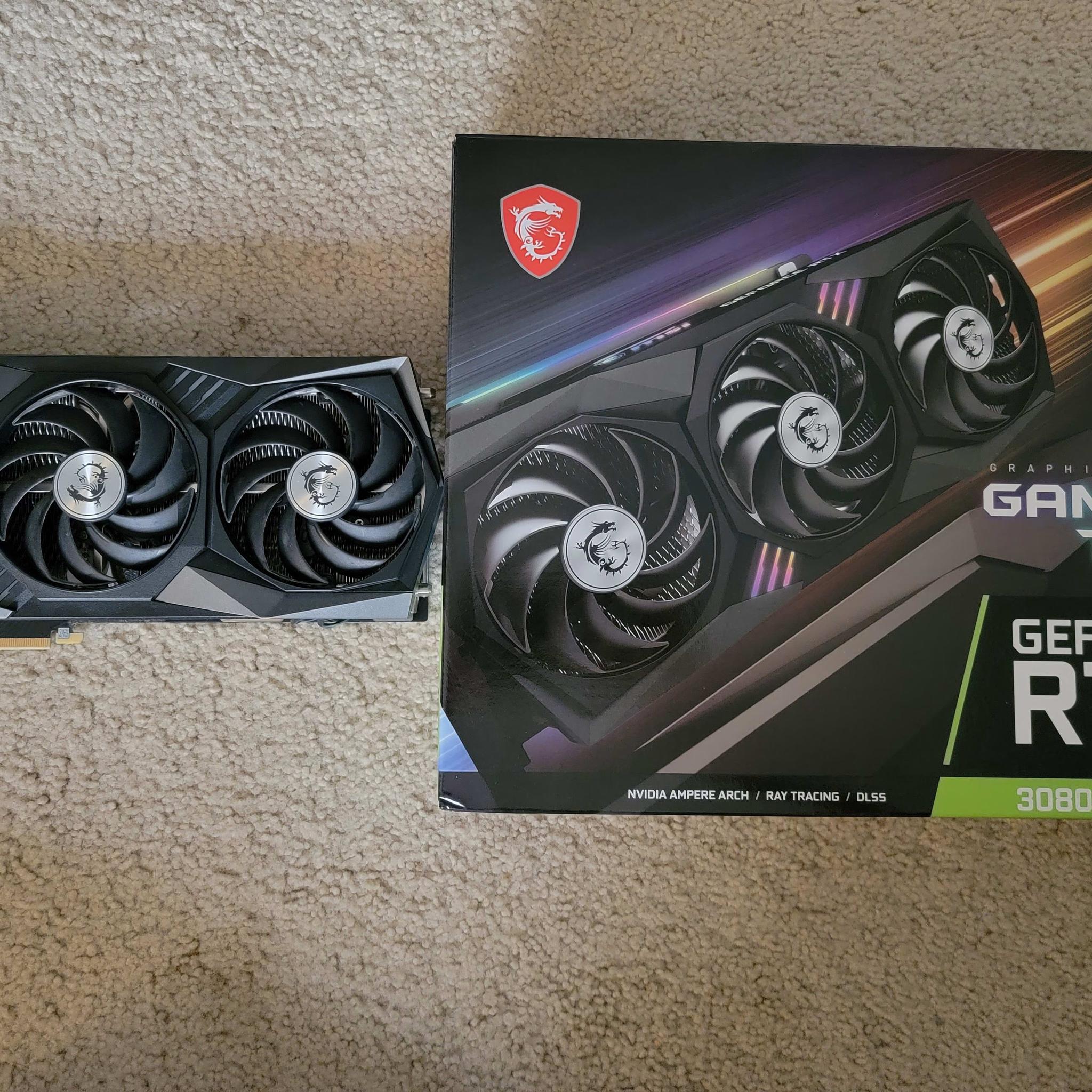 MSI RTX 3080 TI Gaming X Trio 12GB GDDR6X LHR Like New With Original Box
