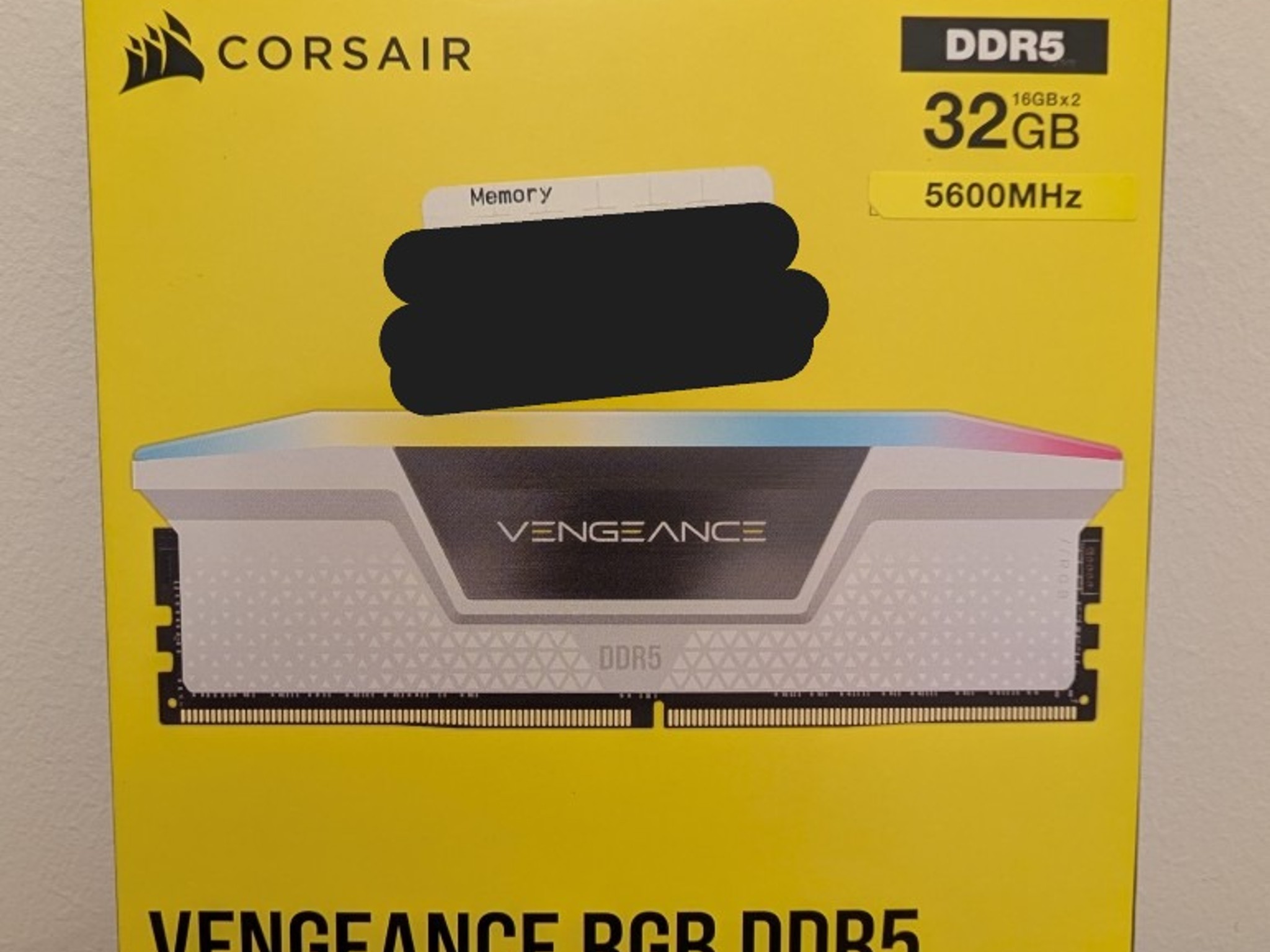 Corsair Vengeance RGB 32GB (2 x 16GB) DDR5-5600 CL36 White