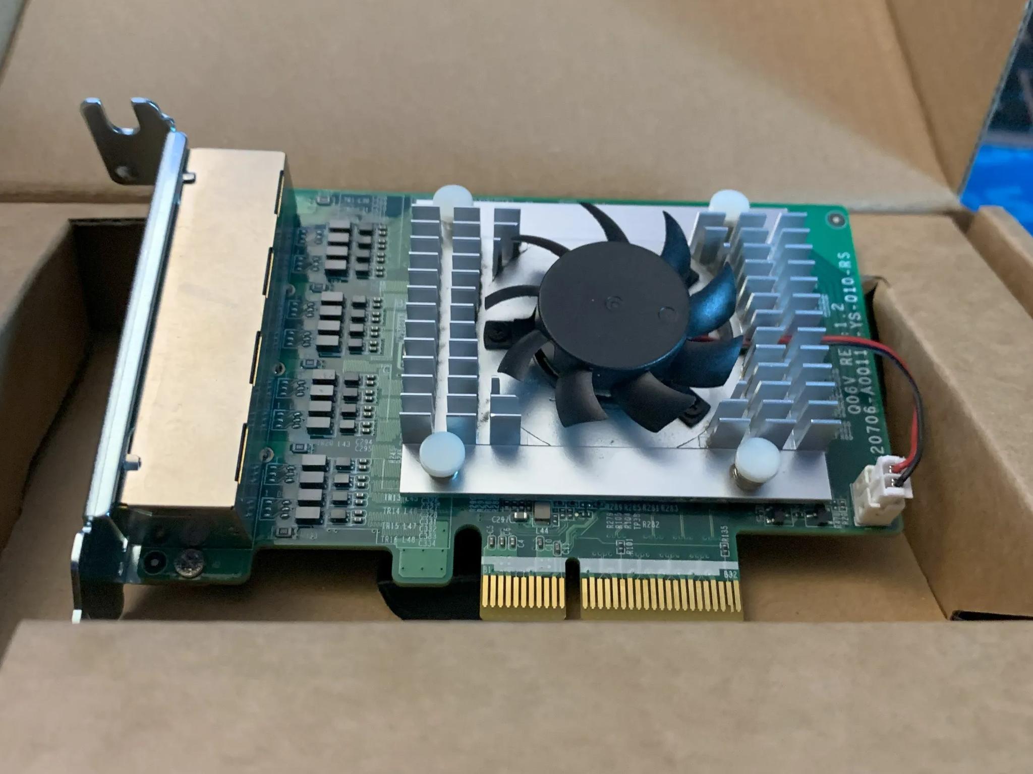 QNAP-QXG-2G4T-i225 2.5gb quad port ethernet card. Looks and works like new. Great for pfSense build.