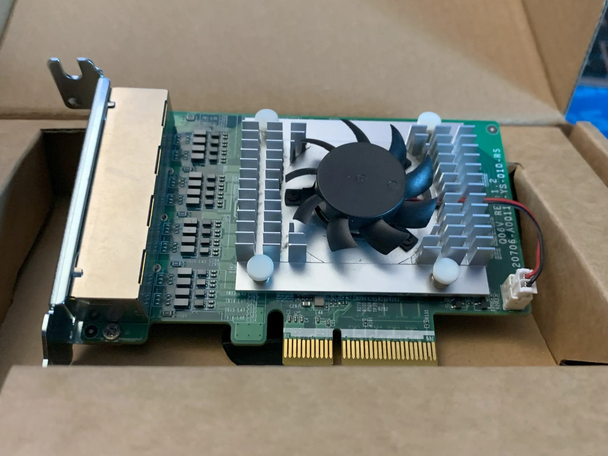 QNAP-QXG-2G4T-i225 2.5gb quad port ethernet card. Looks and works like new. Great for pfSense build.