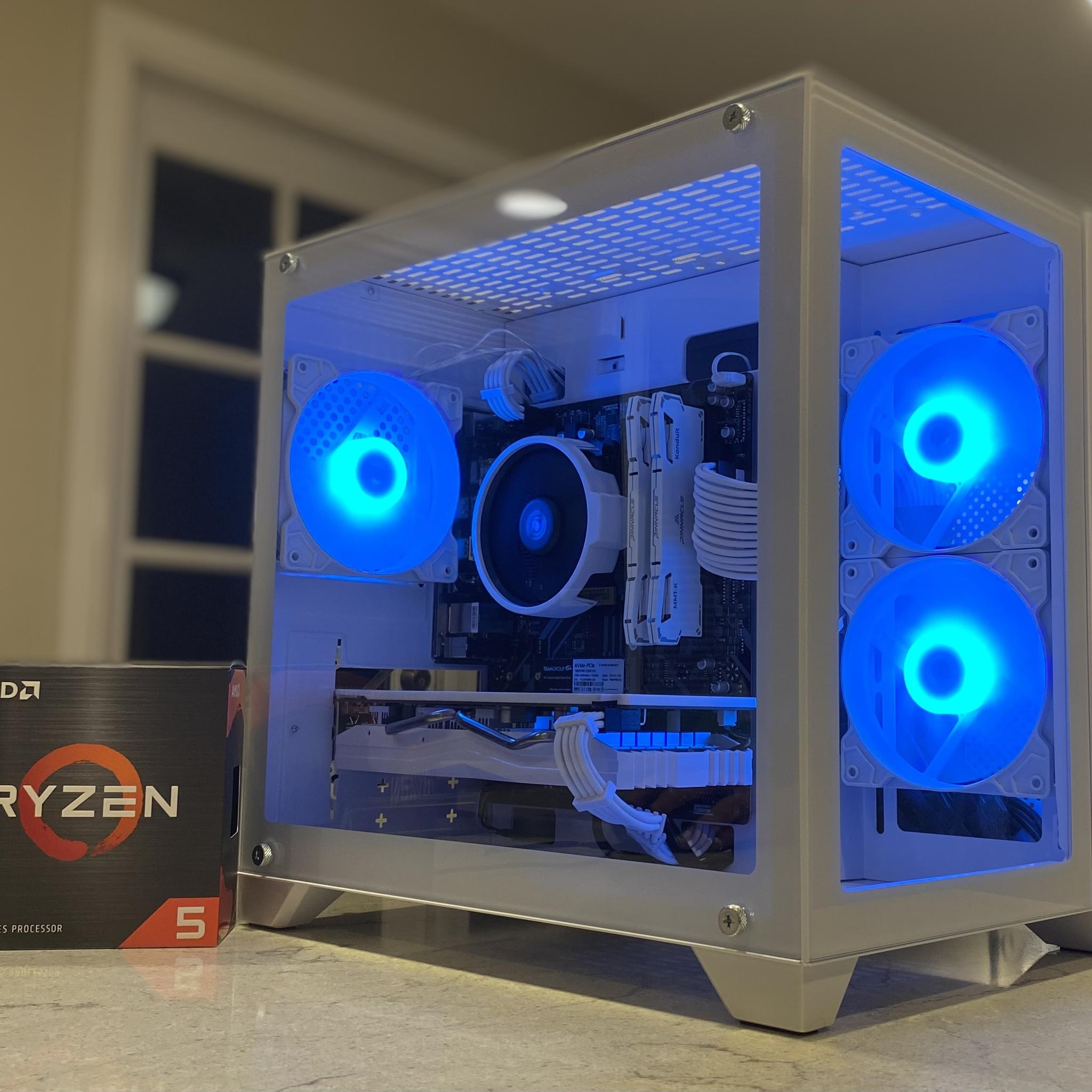 NEW❄️ICE❄️RX580 8 GB❄️Ryzen 5 5500❄️16 GB DDR4 RAM-Wi-Fi