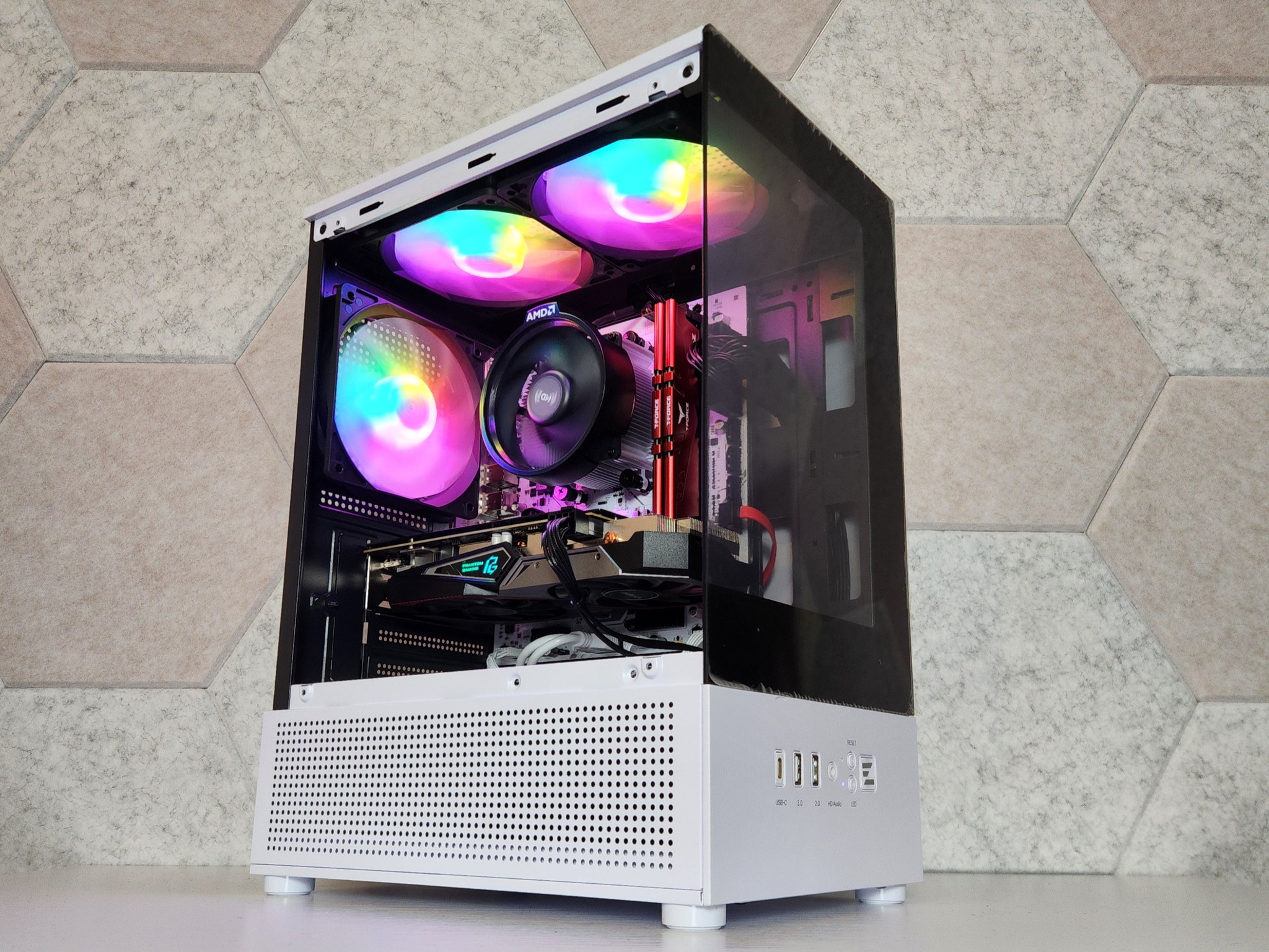 🔴⚫AMD Esports Gaming PC | RX 5500 XT 8GB | Ryzen 5 2600 | 16GB RAM | 512GB SSD | 650W PSU