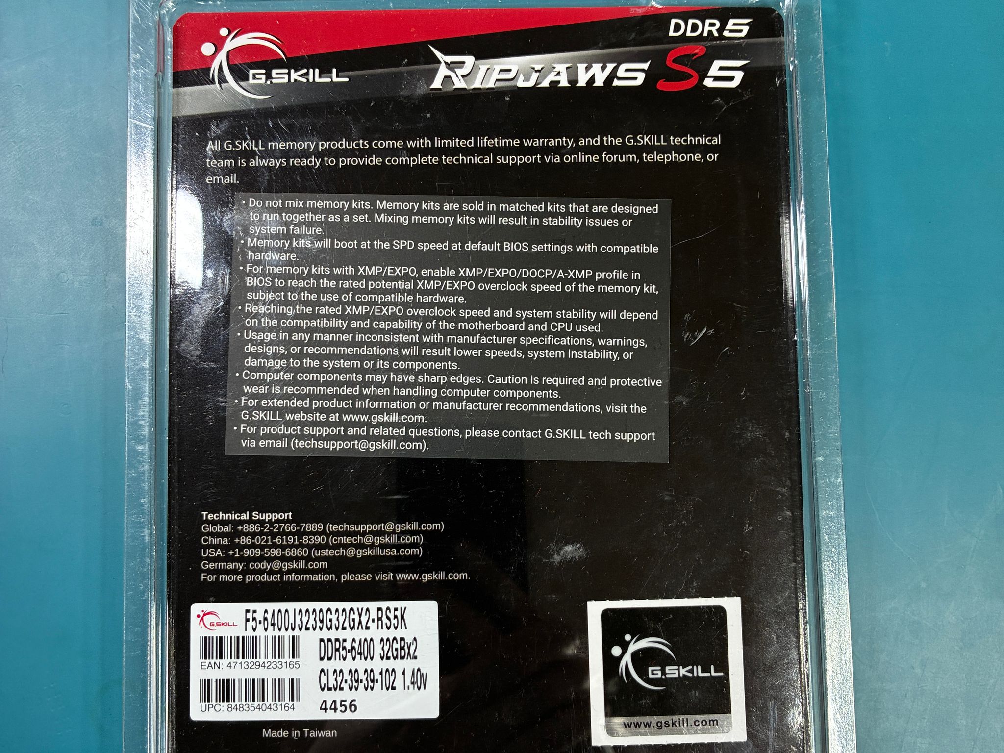 G.SKILL Ripjaws S5 Series DDR5 RAM 64GB kit (Memory)