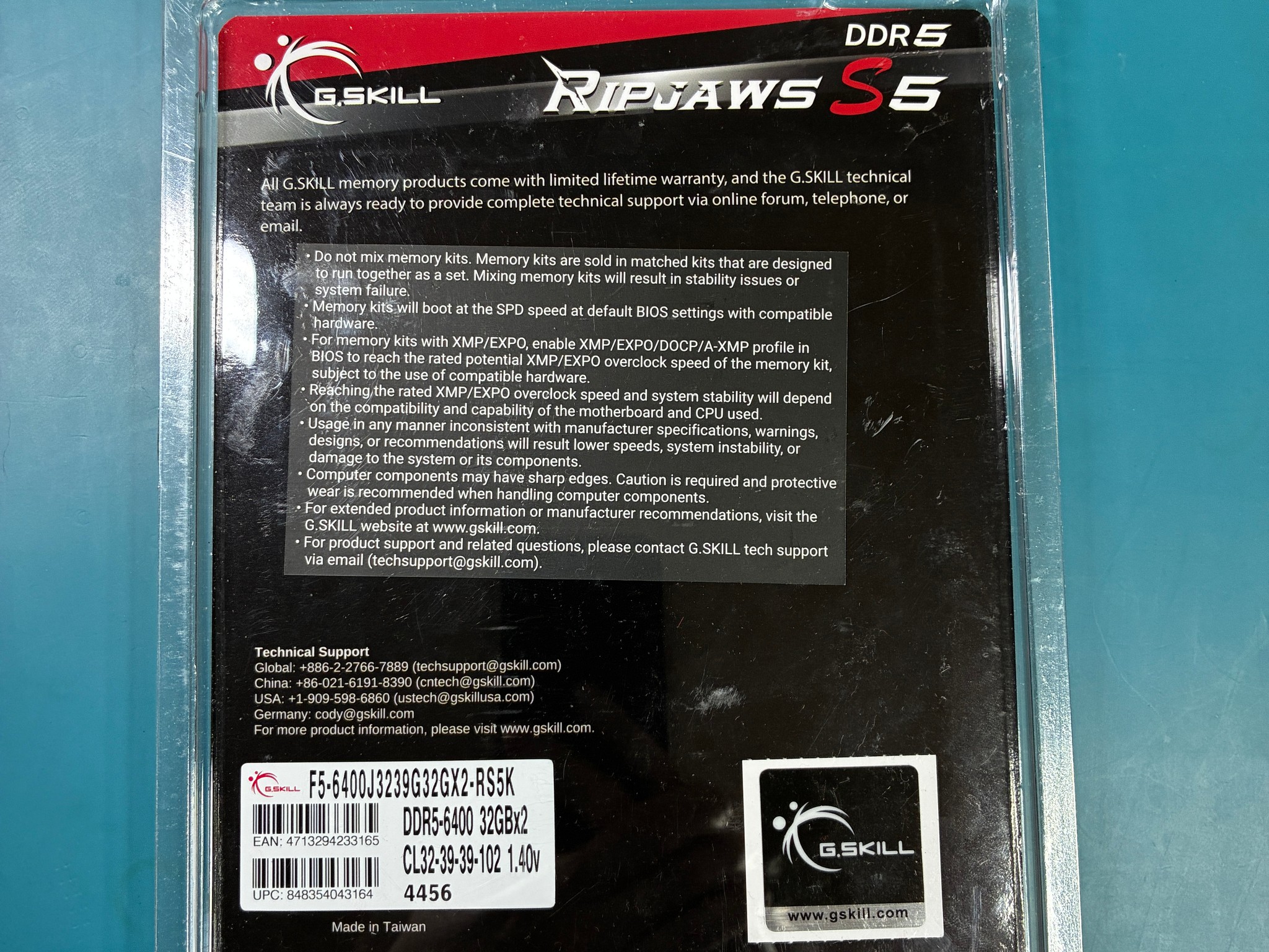 G.SKILL Ripjaws S5 Series DDR5 RAM 64GB kit (Memory)