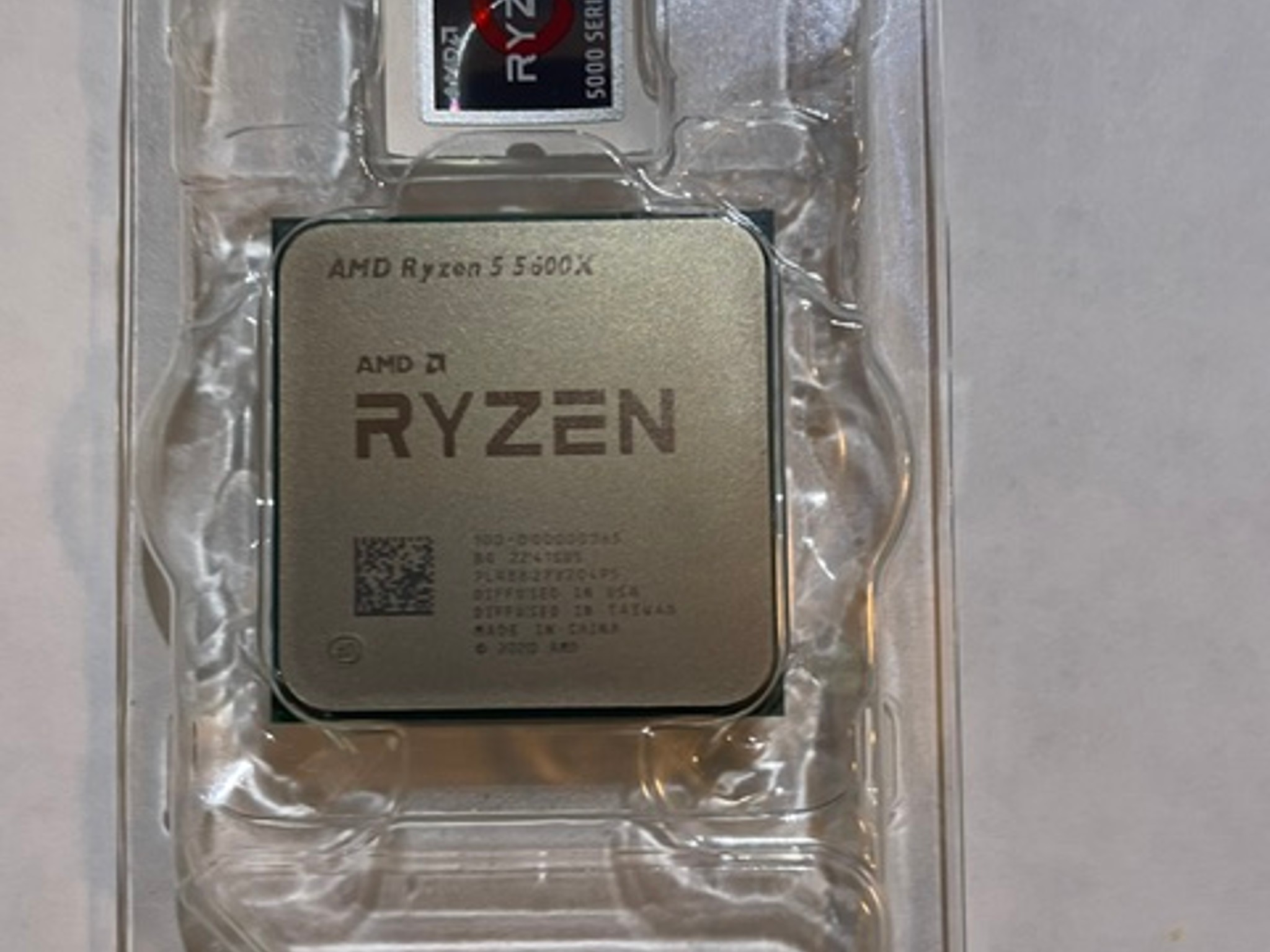 AMD Ryzen 5 5600x, R5-5600x 3.7GHz 6 Core 12 Threads, Socket AM4, 65W Cpu With Factory Box & Cooler