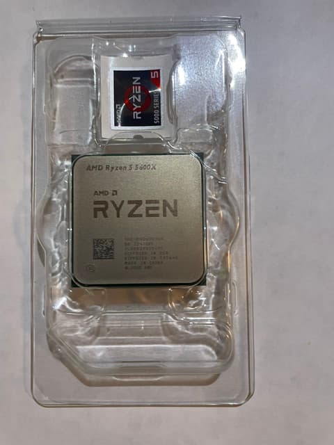 AMD Ryzen 5 5600x, R5-5600x 3.7GHz 6 Core 12 Threads, Socket AM4, 65W Cpu With Factory Box & Cooler