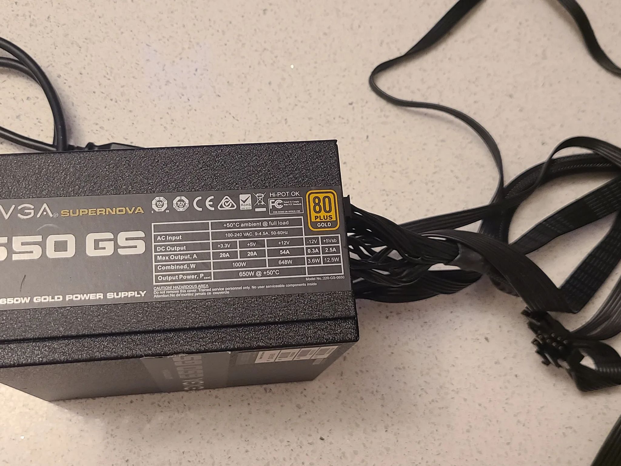 EVGA SuperNOVA 650 GS 650 W 80+ Gold Certified Fully Modular ATX Power Supply