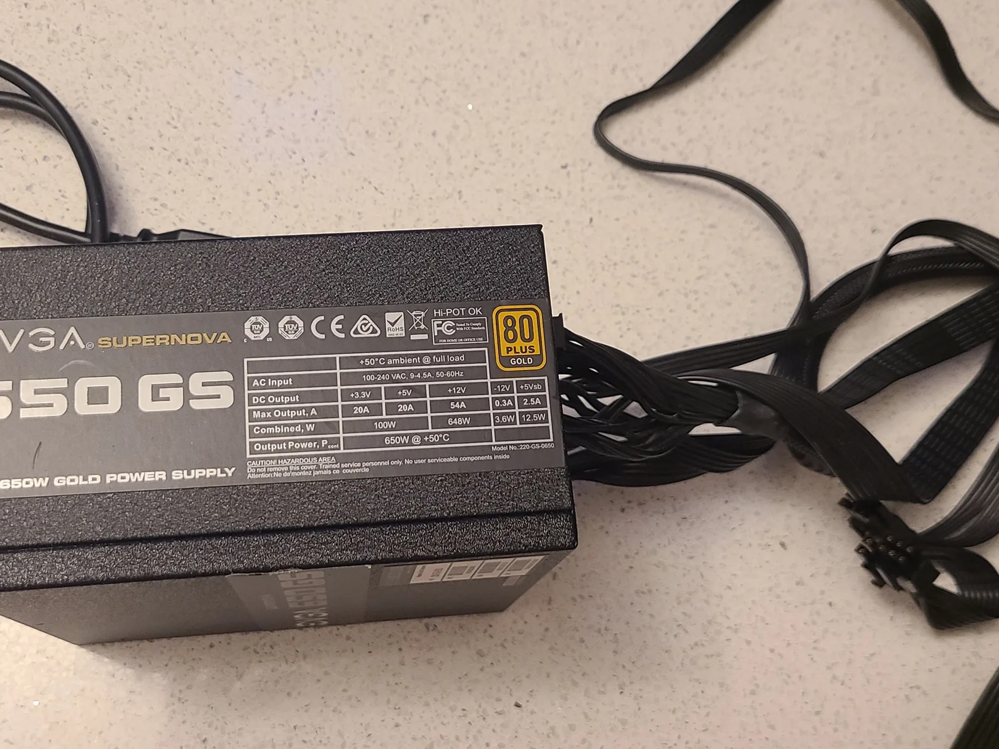 EVGA SuperNOVA 650 GS 650 W 80+ Gold Certified Fully Modular ATX Power Supply