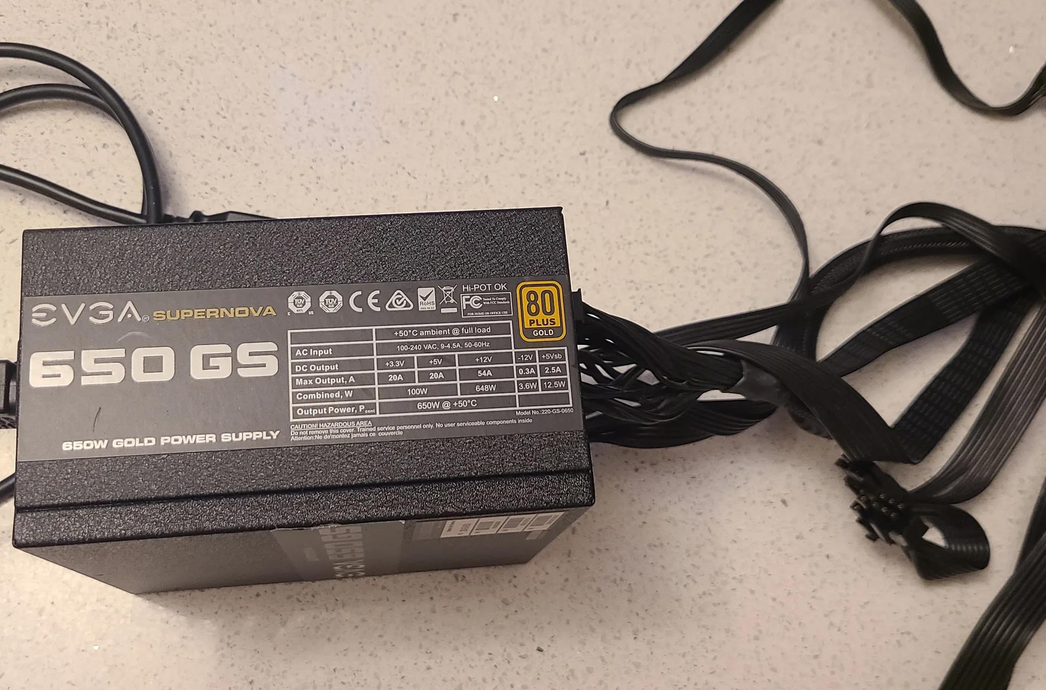 EVGA SuperNOVA 650 GS 650 W 80+ Gold Certified Fully Modular ATX Power Supply