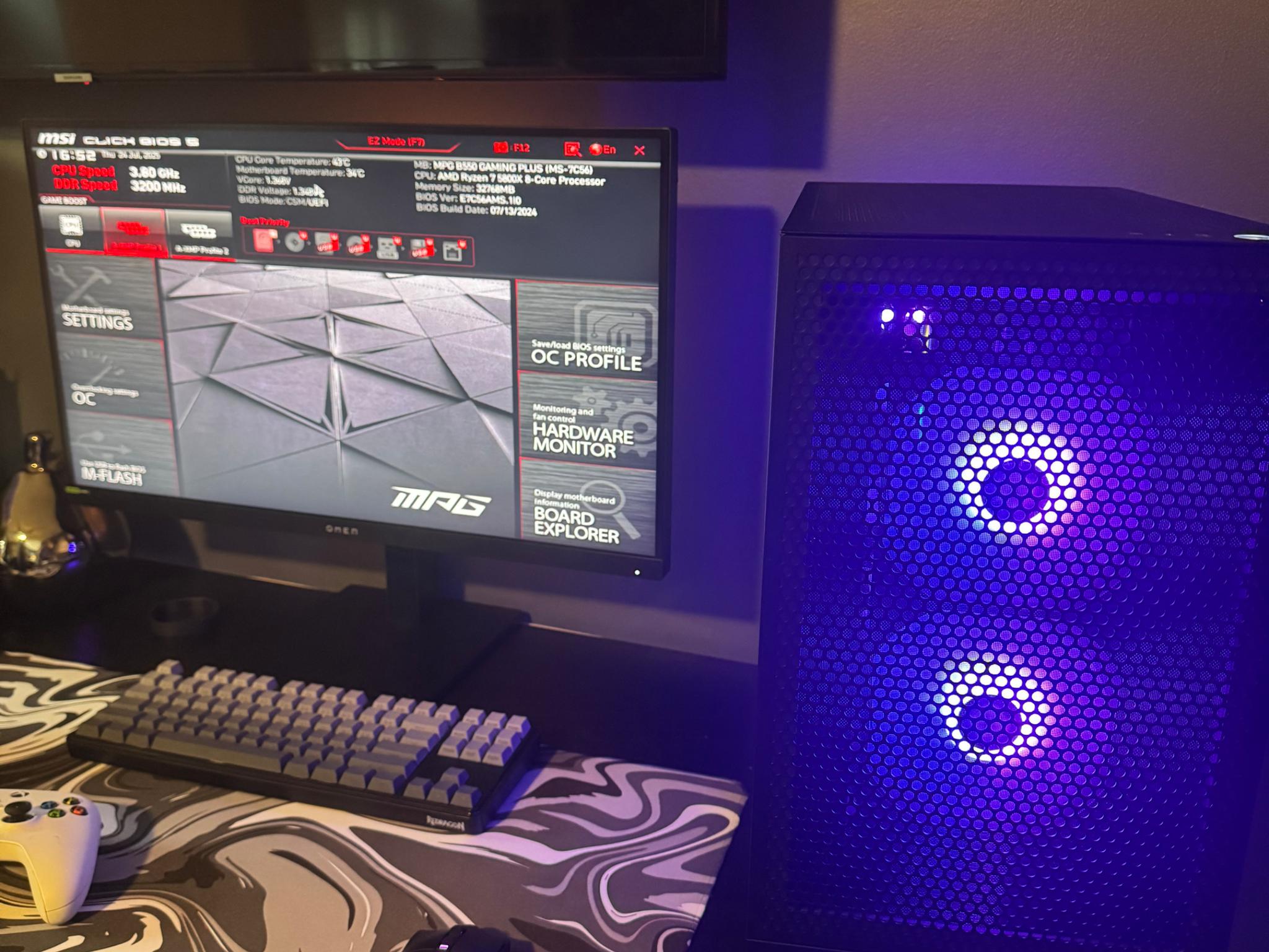 💻 Custom Gaming PC – RX 7800 XT | Ryzen 7 5800X | 32GB RAM | 1TB SSD