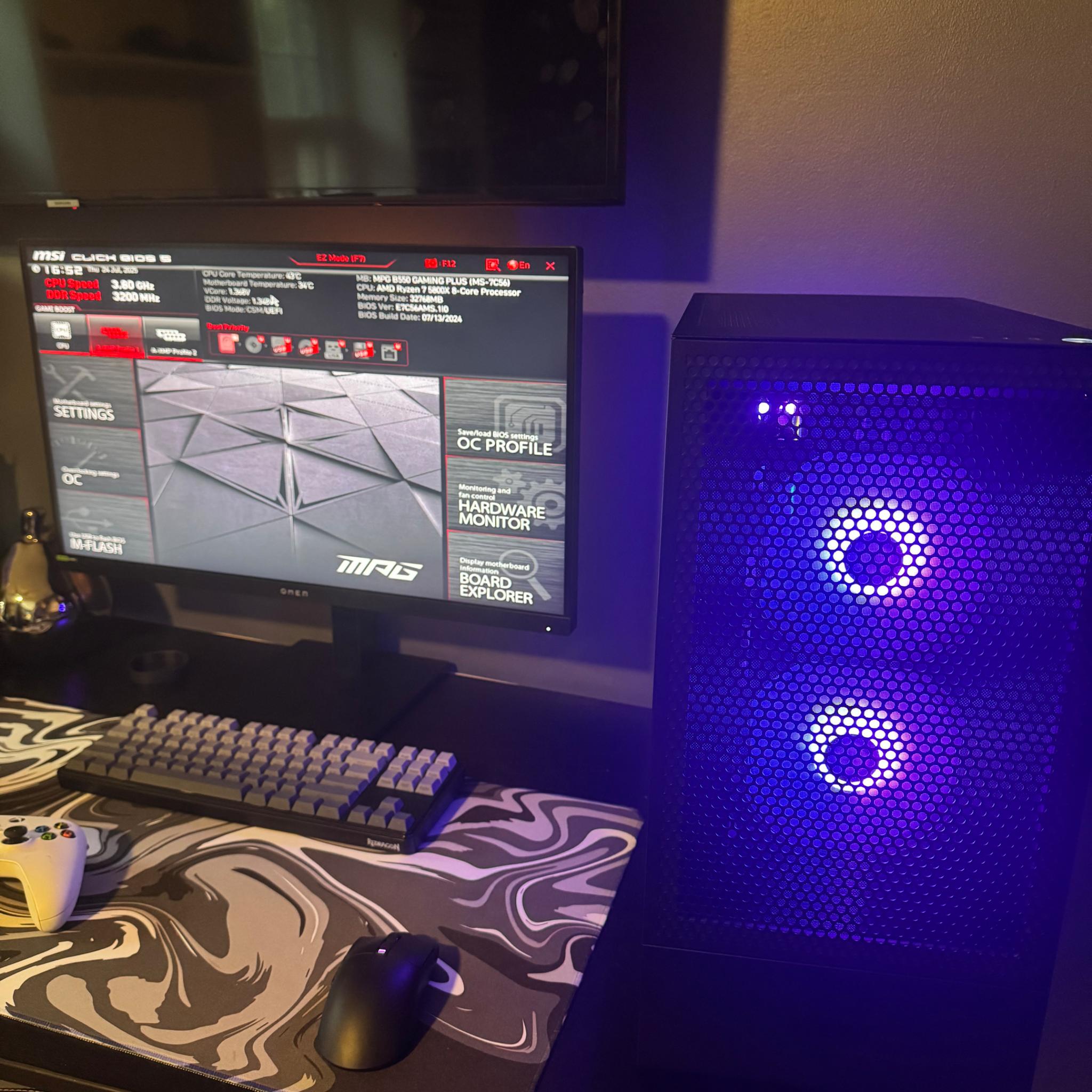 💻 Custom Gaming PC – RX 7800 XT | Ryzen 7 5800X | 32GB RAM | 1TB SSD