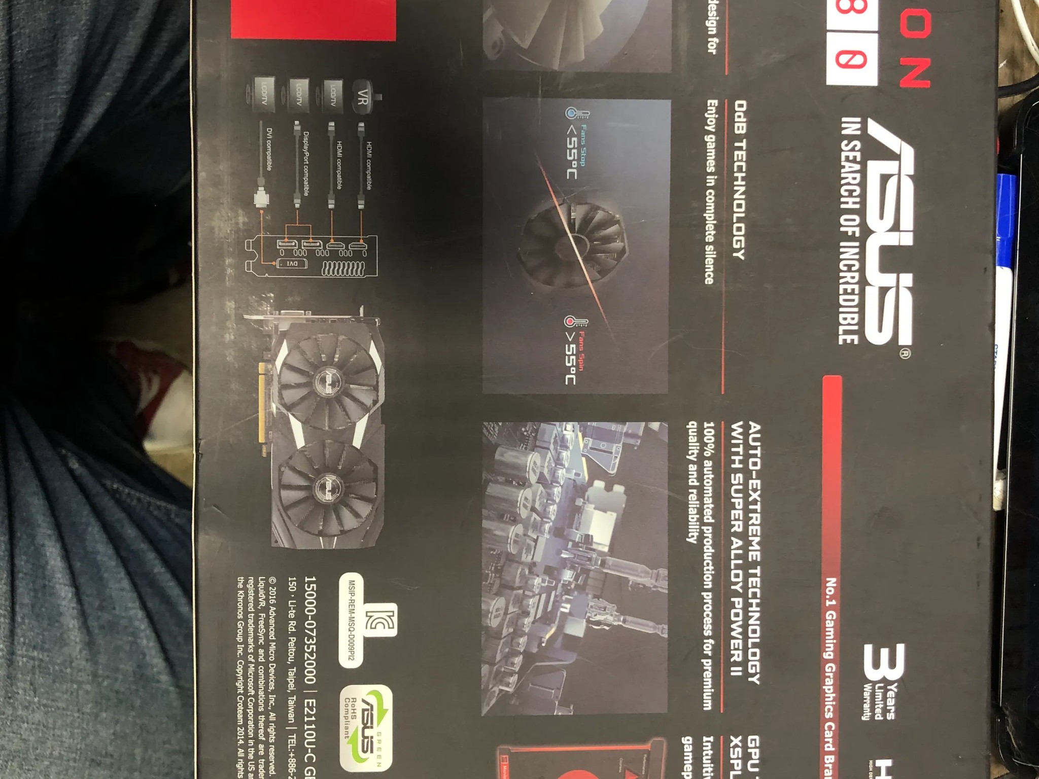 ASUS Radeon RX580 DUAL Series OC edition 8GB NEW***