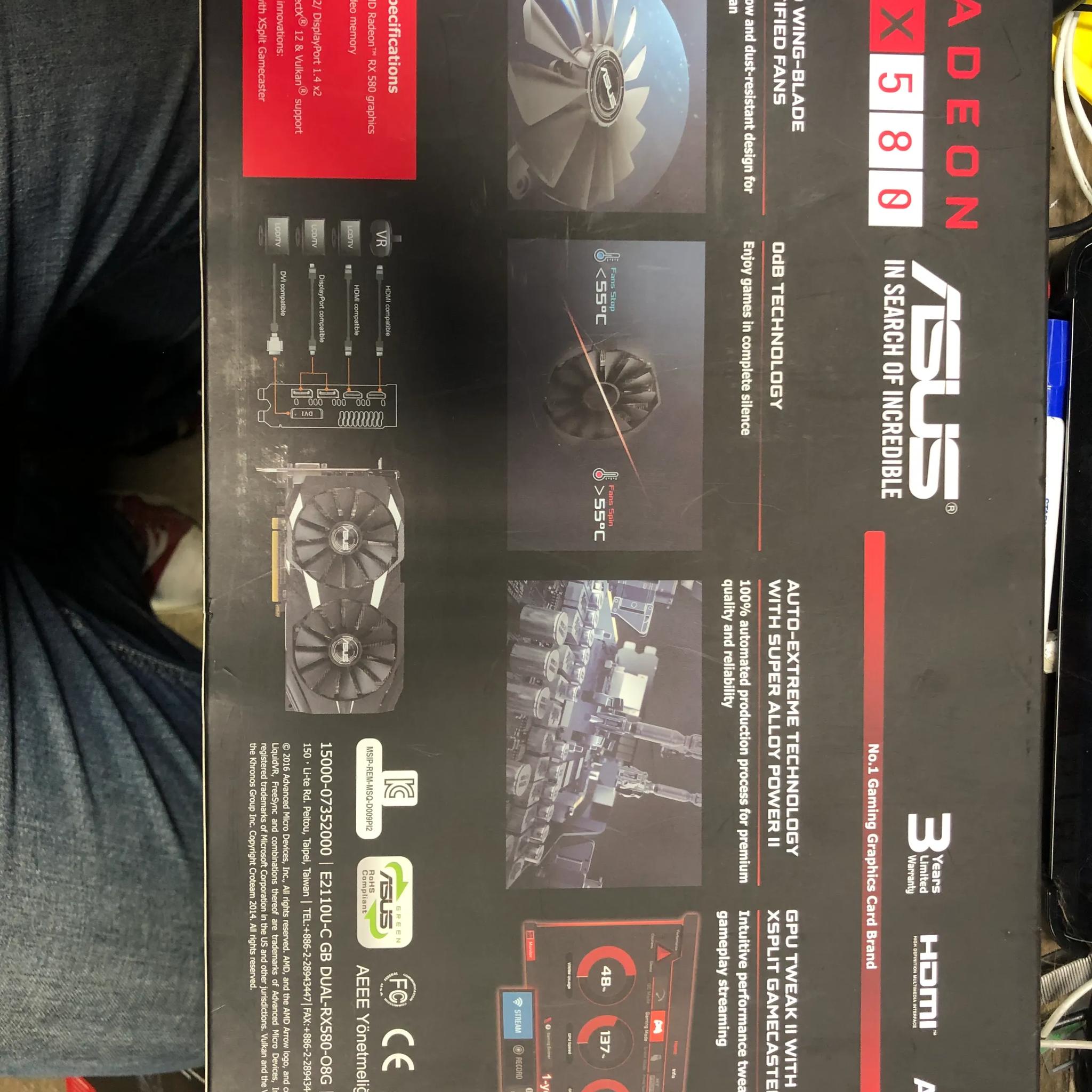ASUS Radeon RX580 DUAL Series OC edition 8GB NEW***