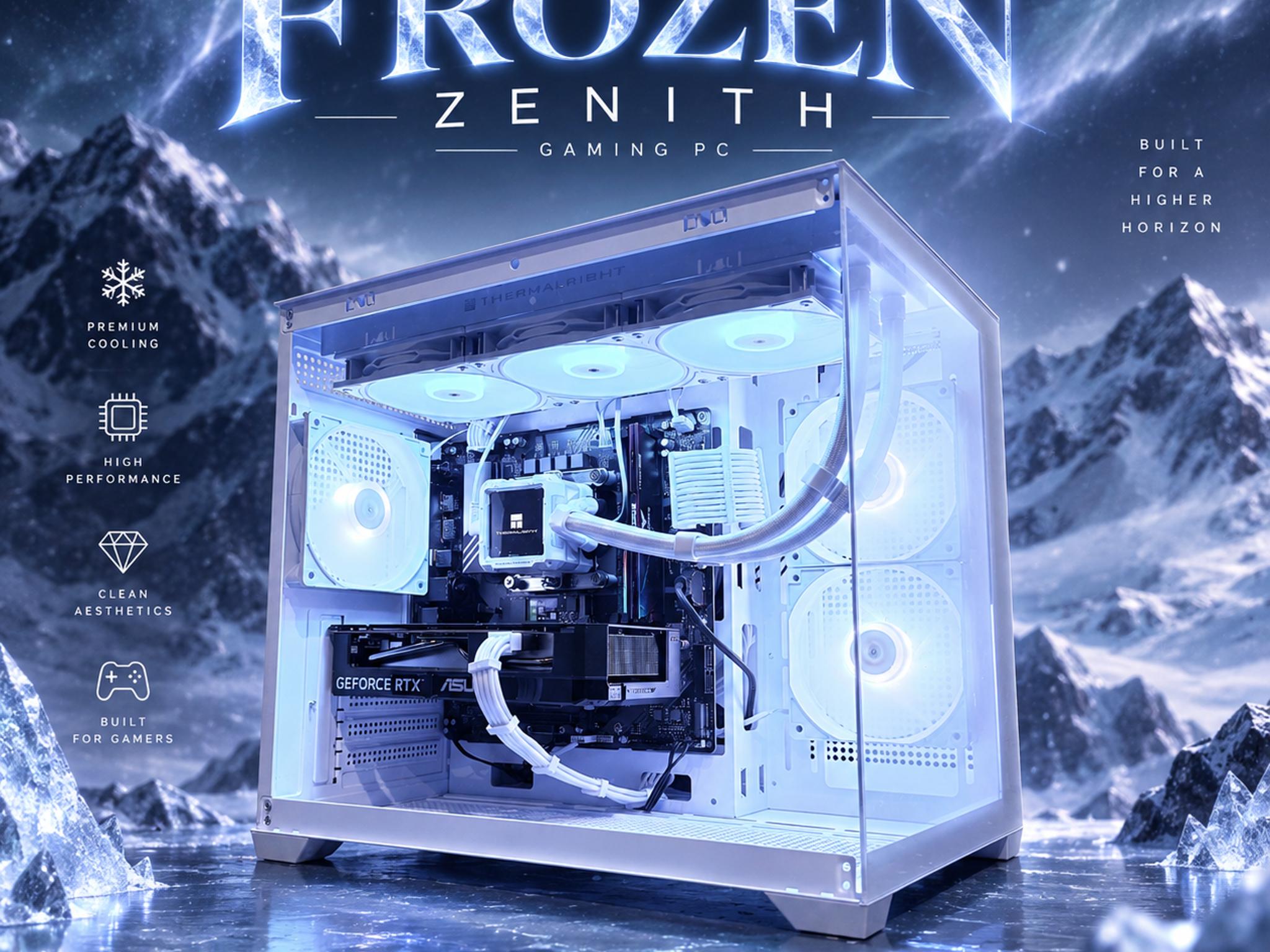 ❄️"Frozen Zenith"⚪️ | 1080p Gaming | RTX 5060 | i5 14400F | 16B DDR5 | 1TB SSD | Free Shipping