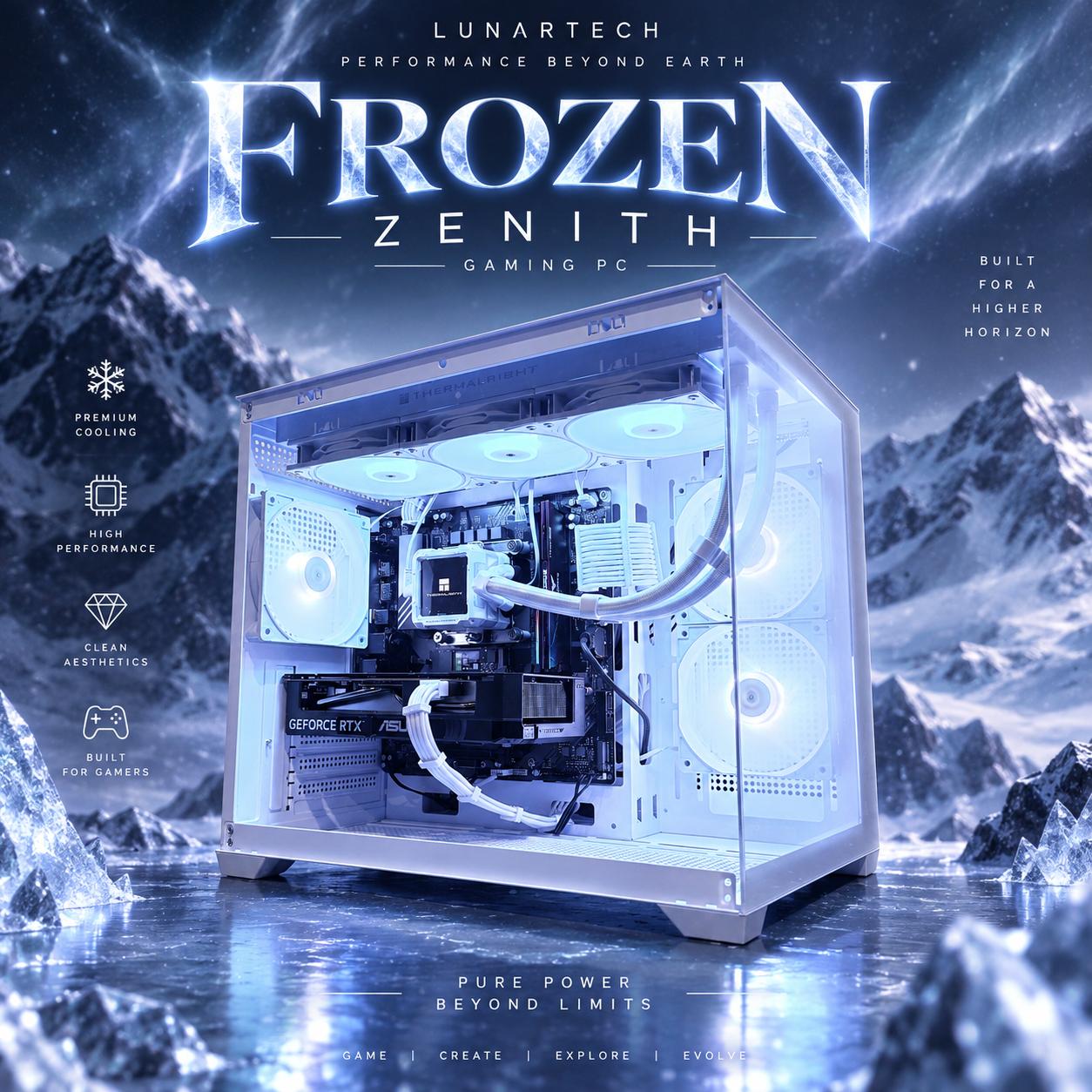 ❄️"Frozen Zenith"⚪️ | 1080p Gaming | RTX 5060 | i5 14400F | 16B DDR5 | 1TB SSD | Free Shipping
