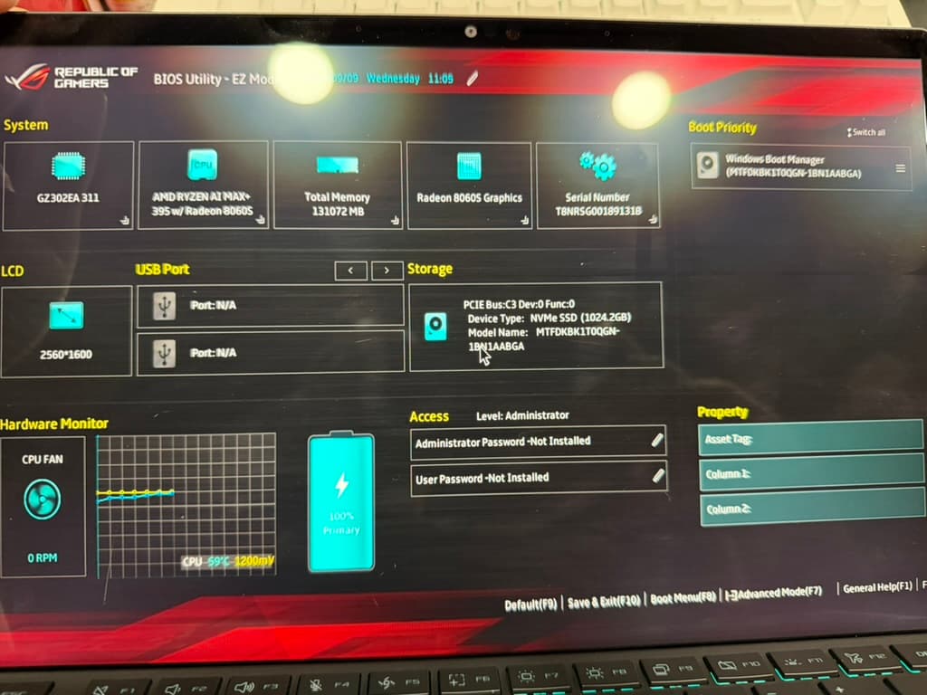 ASUS ROG Flow Z13 13" Gaming Laptop/Tablet - Strix Halo AMD Ryzen AI Max+ 395, 128GB RAM, 1TB SSD