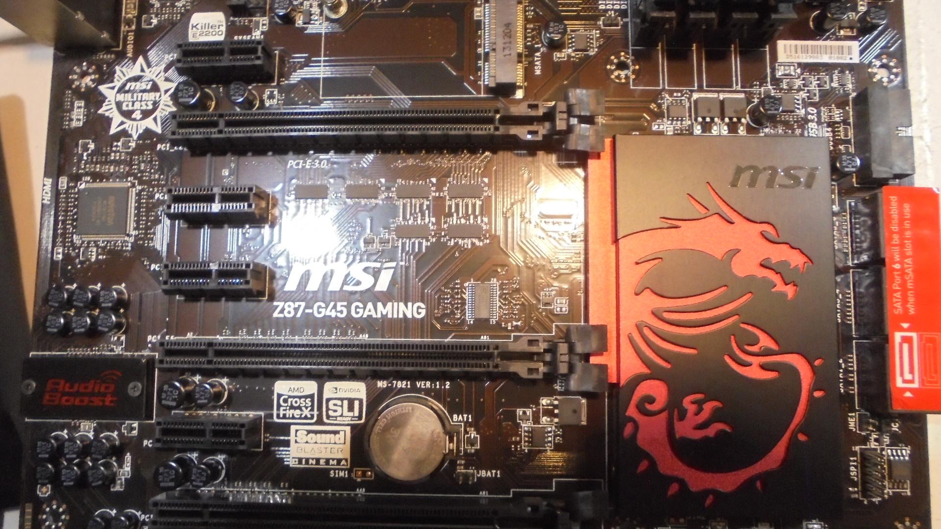 MSI-Z87 G45-Gaming/Intel I-7/16GB Gaming combo In Original Box