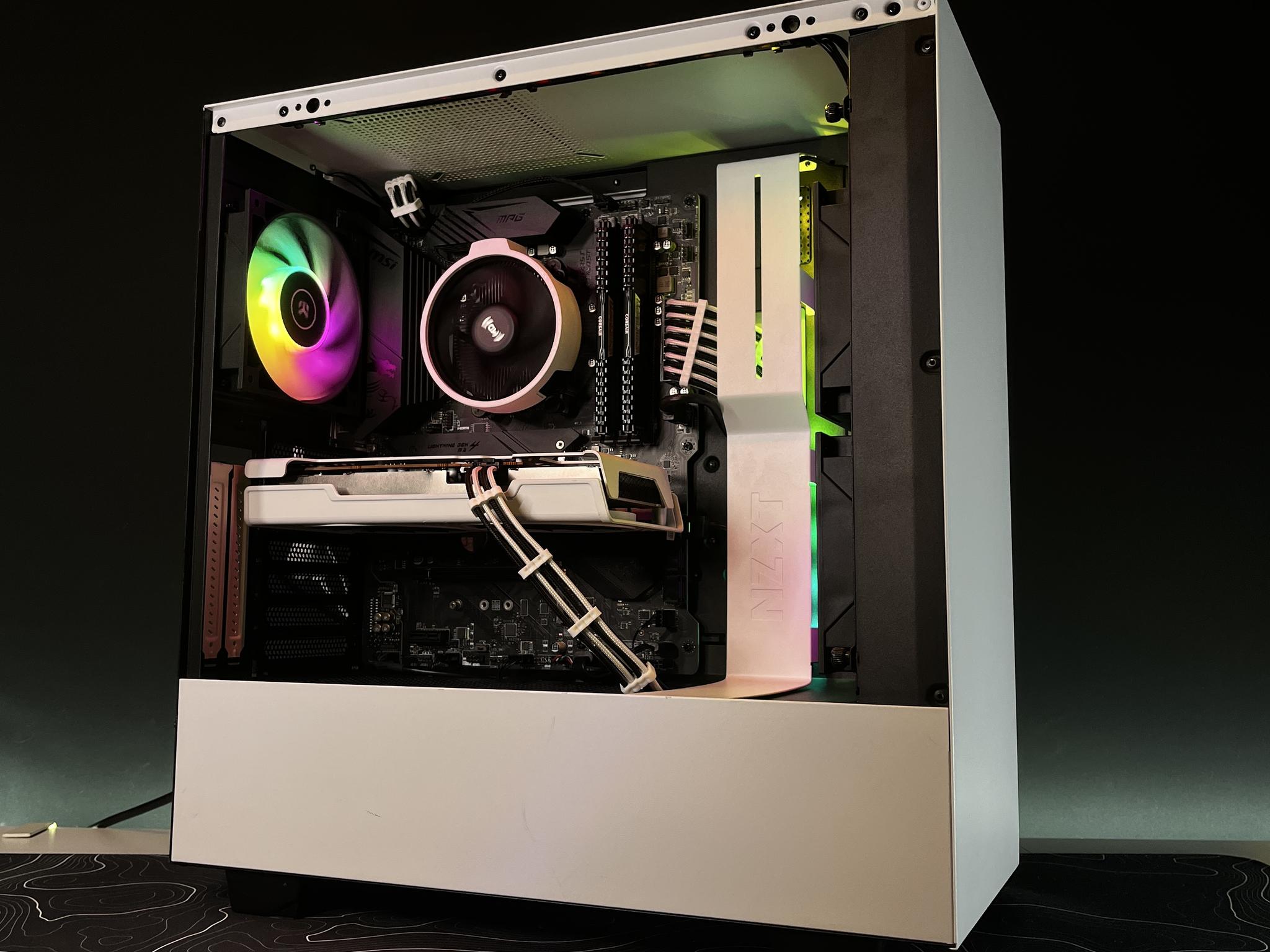 White & RGB Gaming PC | Ryzen 5 3600 & RX 6600