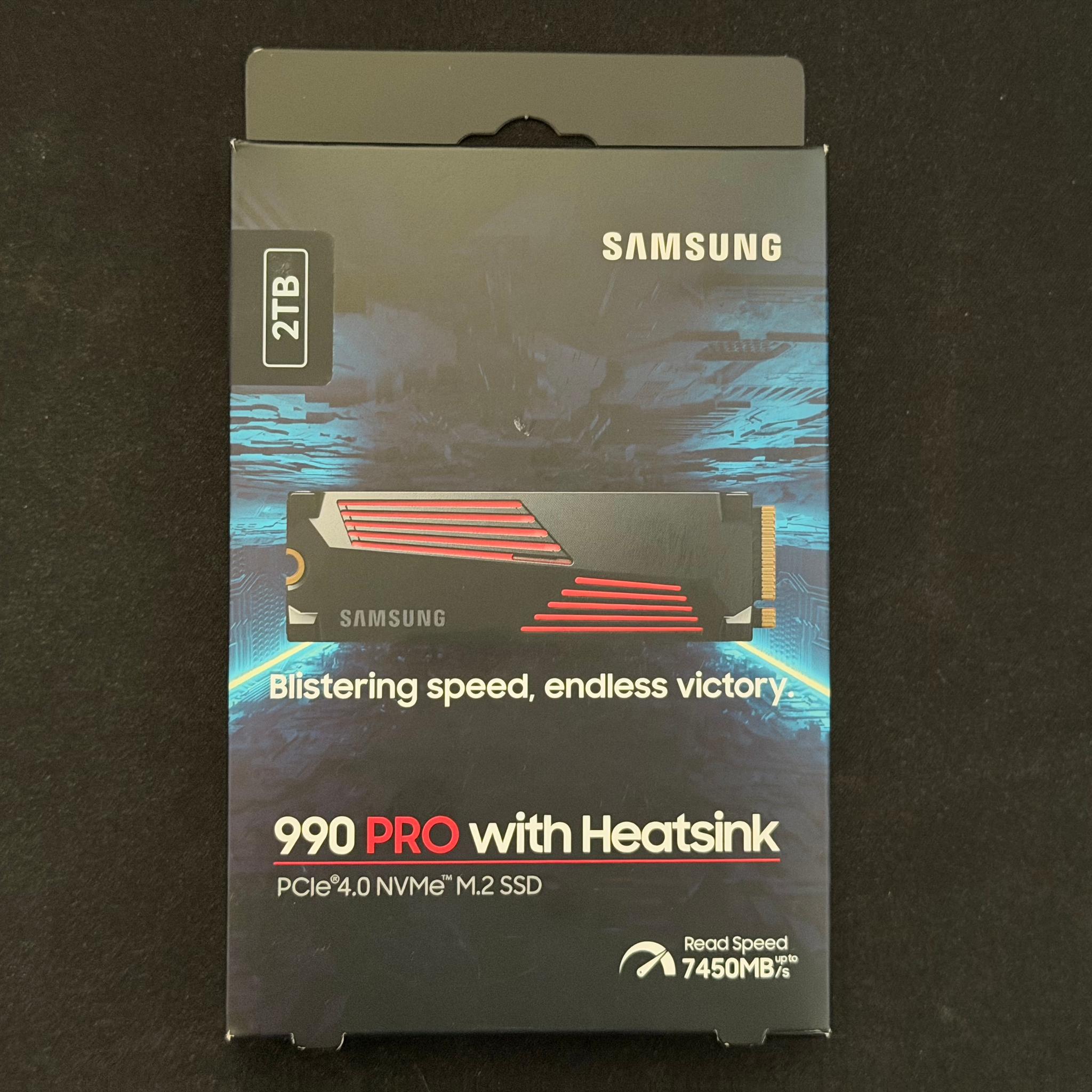 Samsung 990 PRO 2TB with Heatsink – Sealed Retail Box