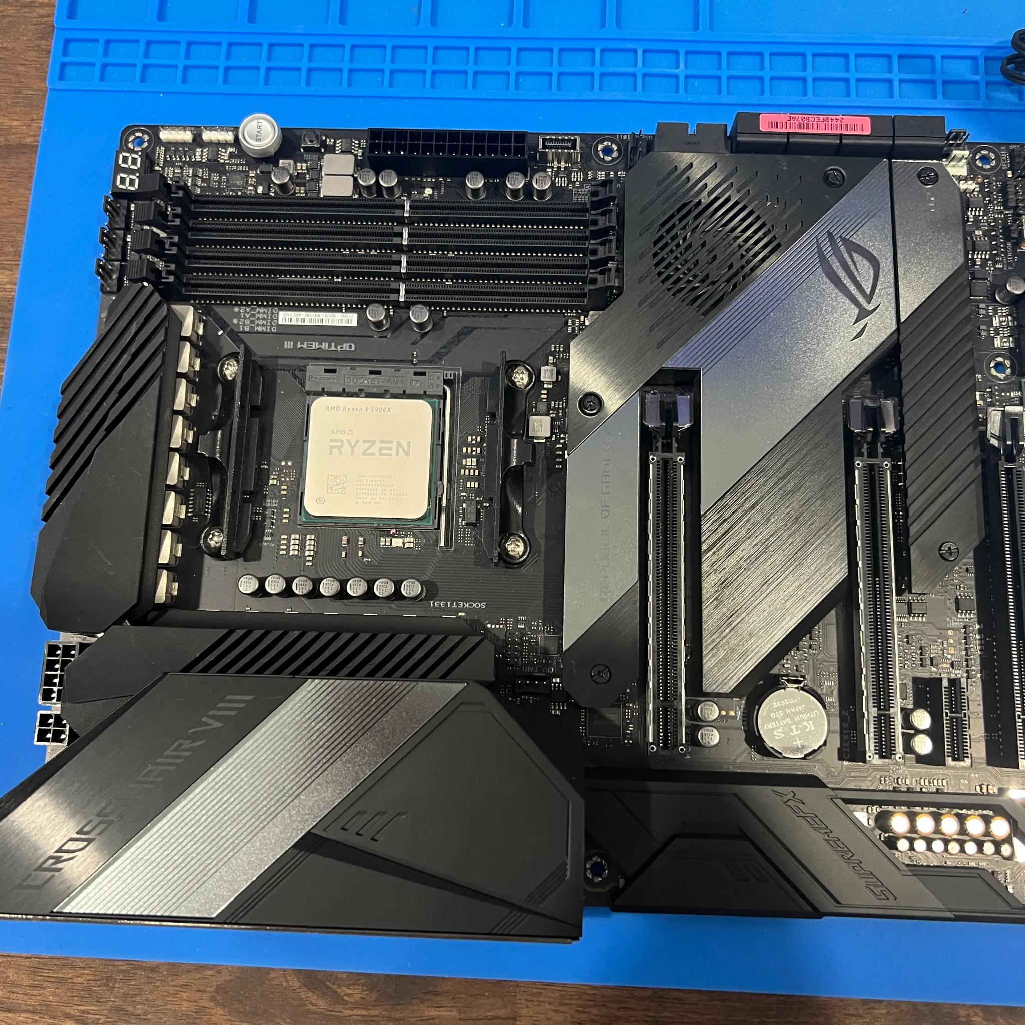 ASUS ROG CROSSHAIR VIII MOTHERBOARD INCLUDES AMD RYZEN 9 5900X PROCESSOR