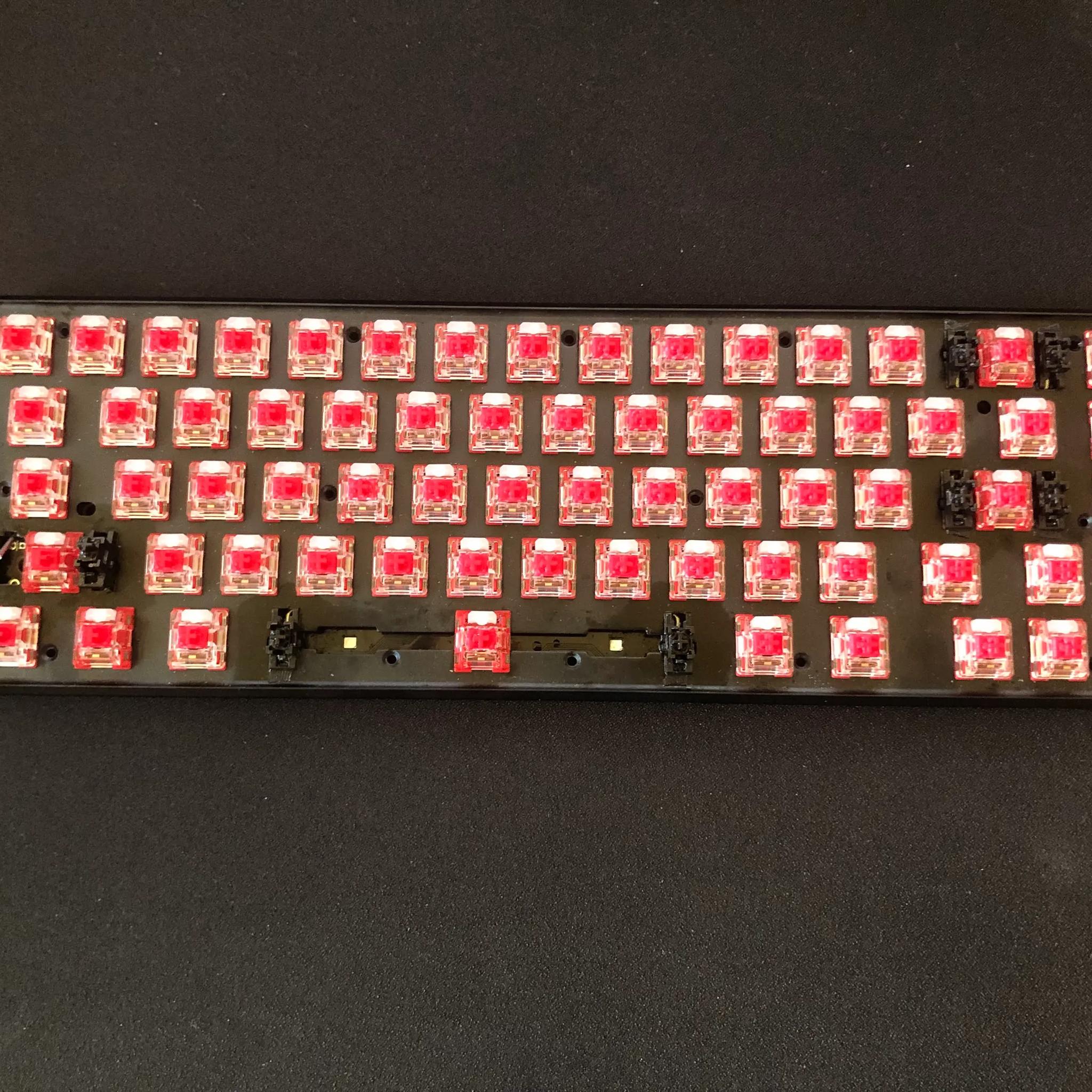 HyperX 65% Mechanical Keyboard W/ Linear Red Switches (Left Shift Stabilizer Popped Off)