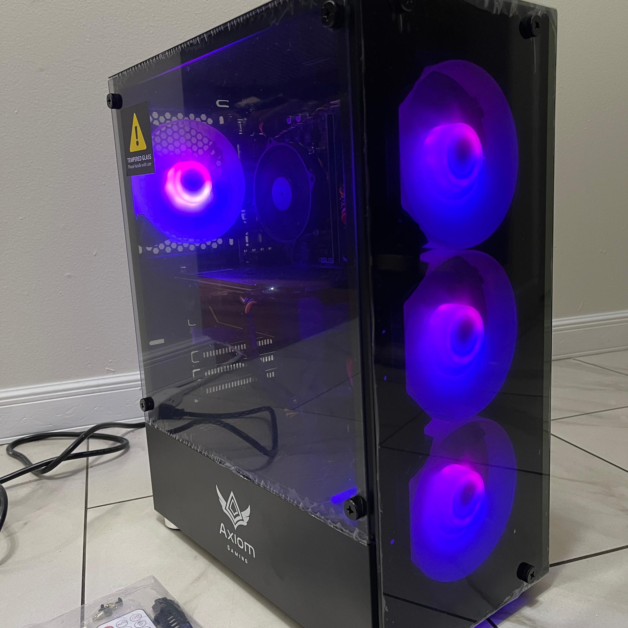 NVIDIA RTX 2060, Intel i5-6600, 12GB RAM, 870 GB Storage, RGB Gaming PC w/ RGB Remote & Wi-Fi