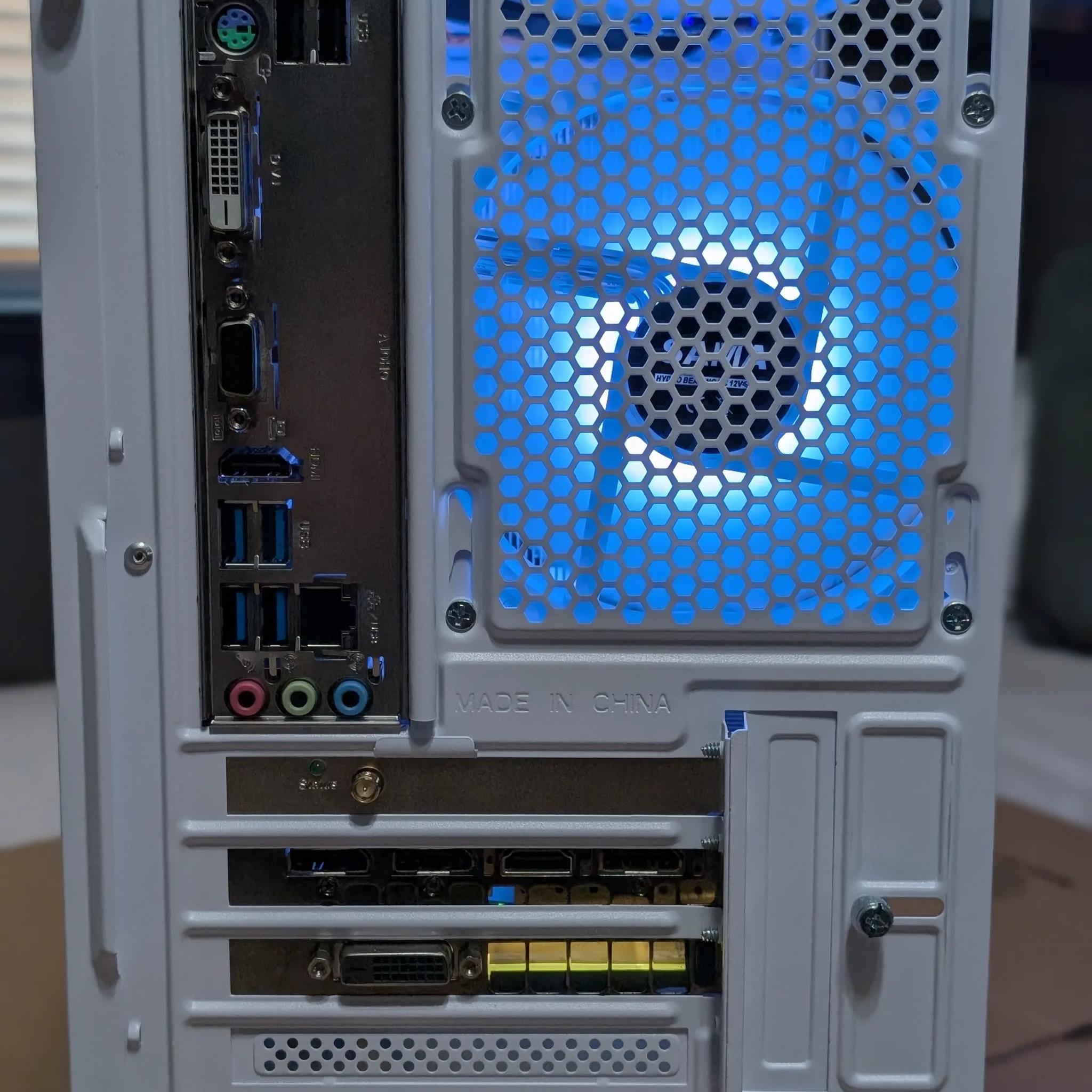 GTX 1070 Ti , Ryzen 3600, 16GB DDR4, 500 GB NVMe SSD, WiFi - White Budget Gaming PC