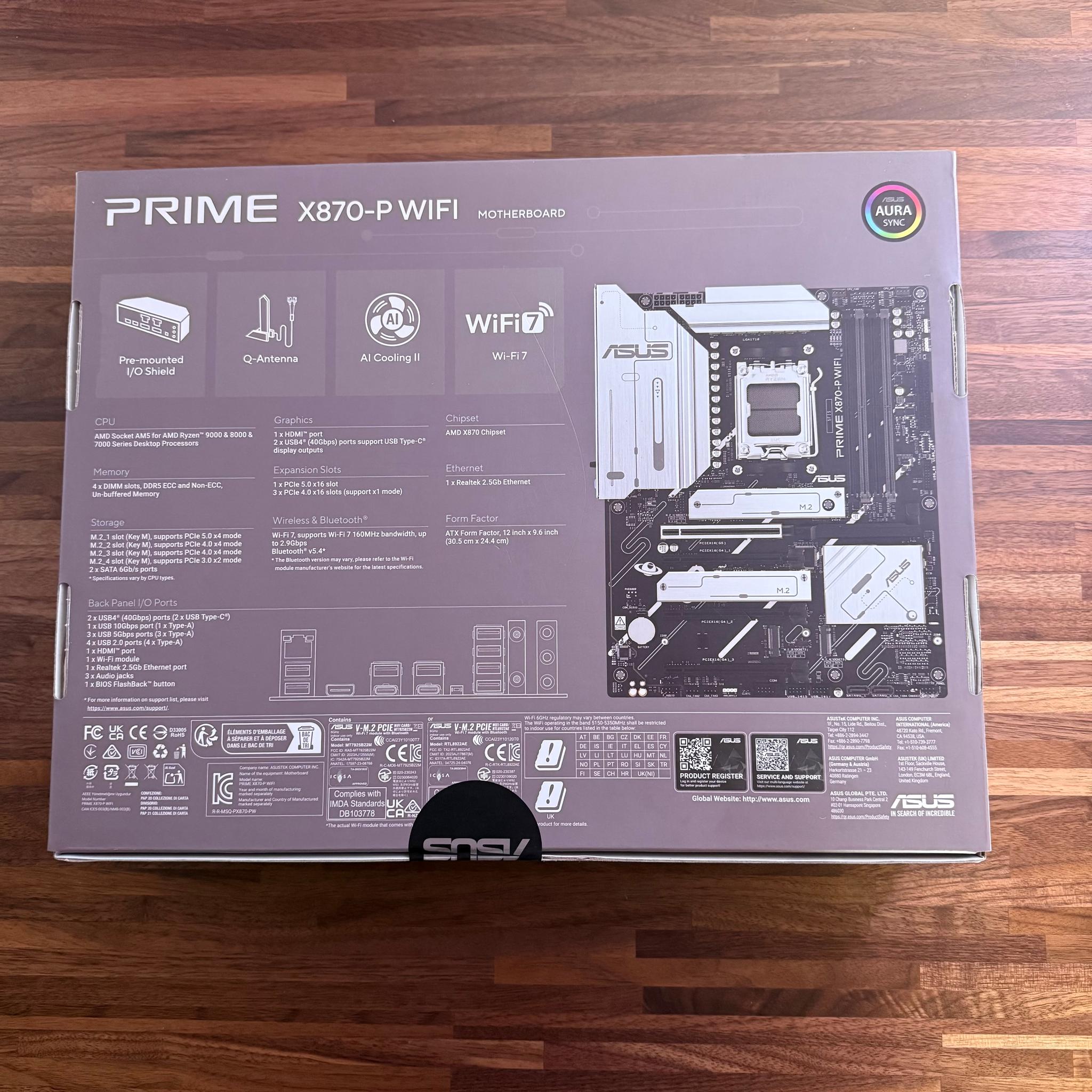 LOOK!! *FREE* Motherboard with CPU purchase BIG SAVINGS NEW Prime X870-P WIFI Ryzen 7 9700