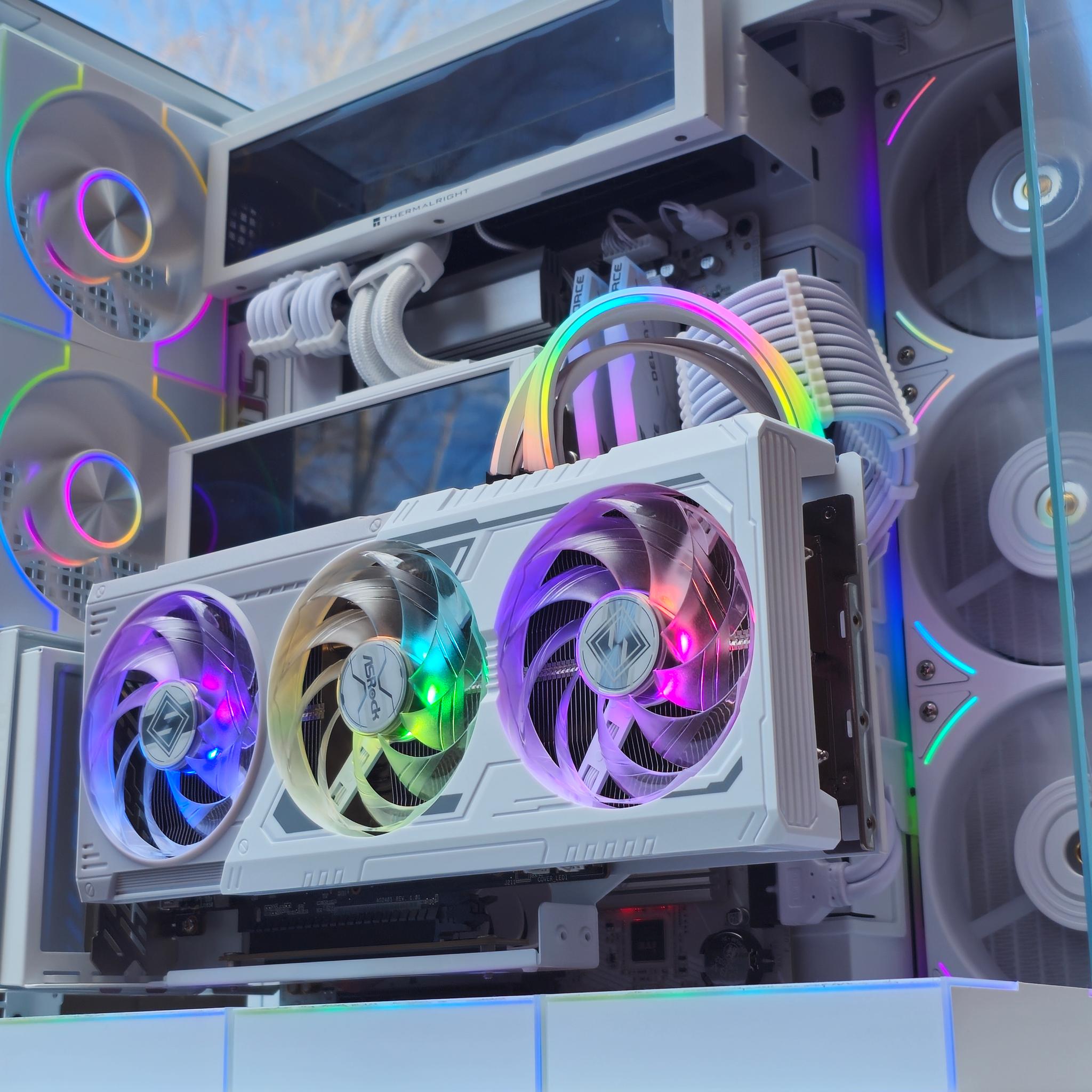 ☃️ High End Whiteout Gaming PC • AMD 9070XT • Ryzen 7 9850X3D • 32GB RAM • 2TB SSD • Plug n' Play