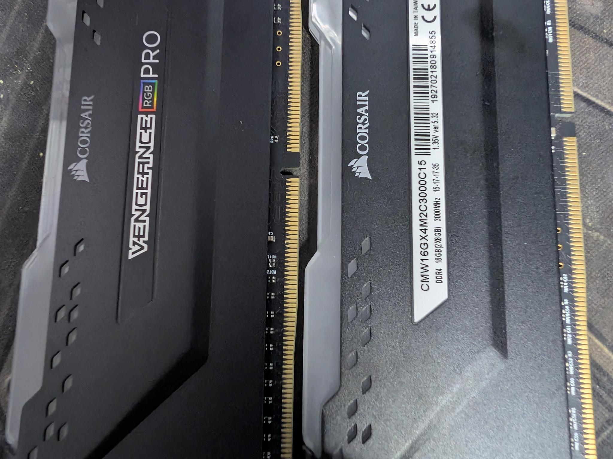 Corsair vengeance rgb PRO 16gb ram