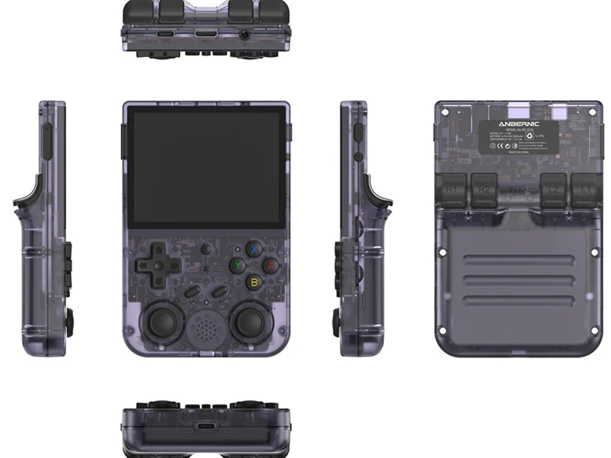 ANBERNIC RG353V Transparent Purple Game Console + 64GB SD (includes 4000+ games)