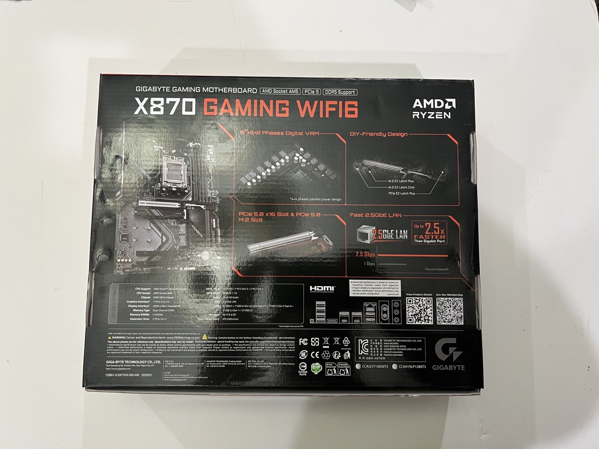 GIGABYTE X870 GAMING WIFI6