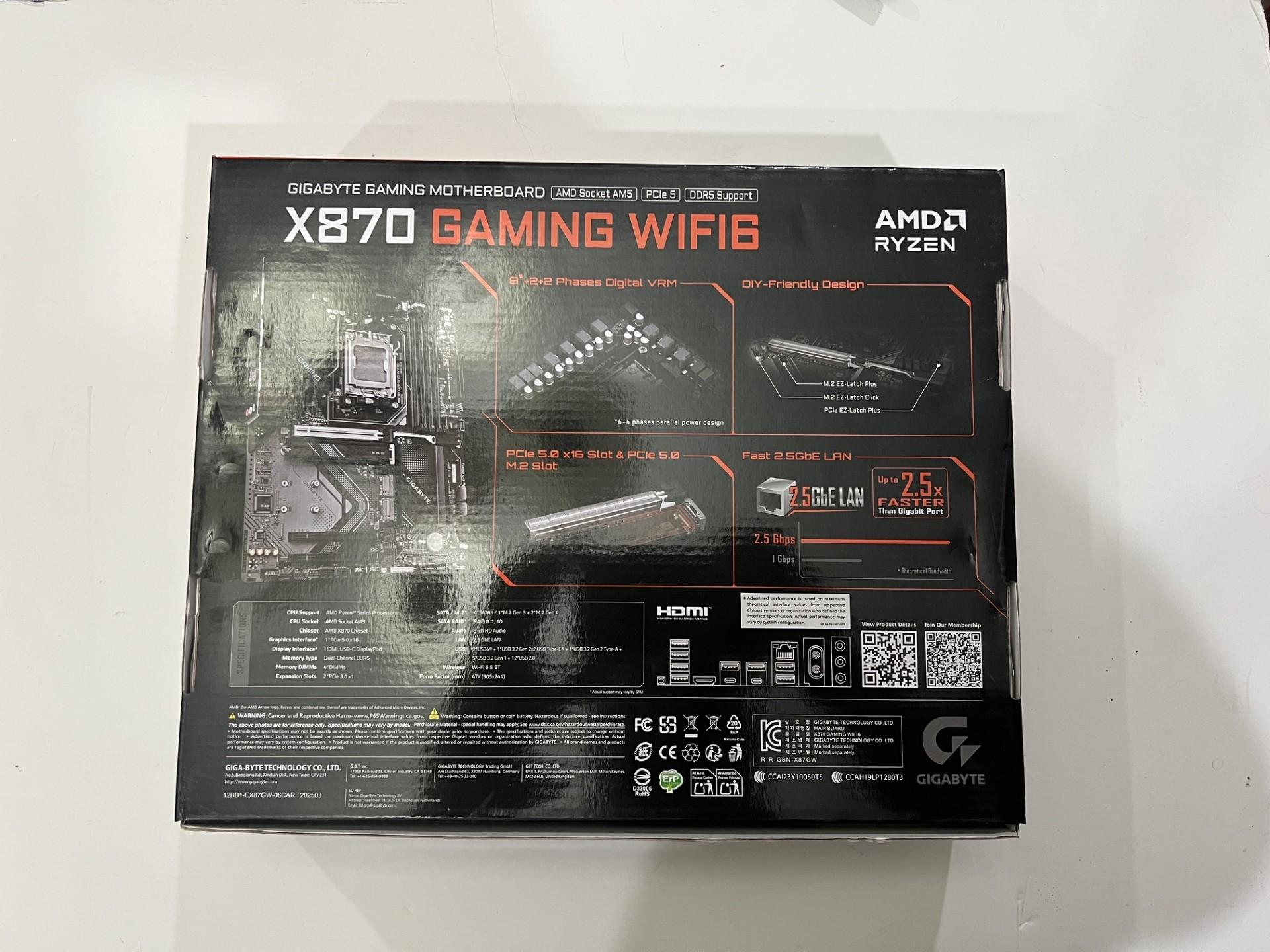 GIGABYTE X870 GAMING WIFI6