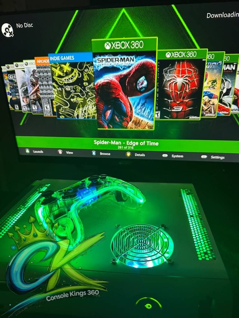 Xbox 360 -RGH3  - Custom LEDs -1TB HDD - Gaming Console