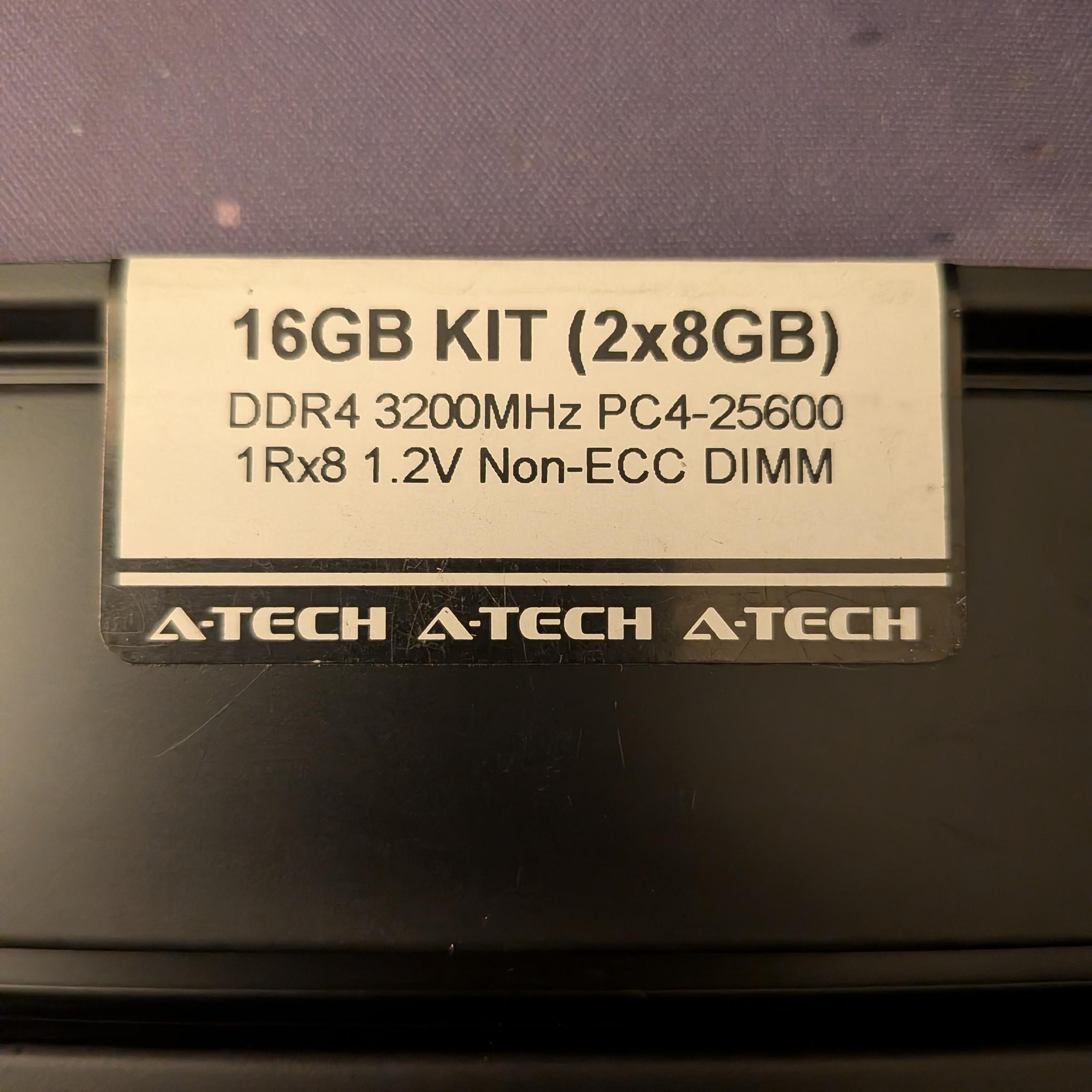 16GB DDR4 A-TECH 3200MHz (BNIB)