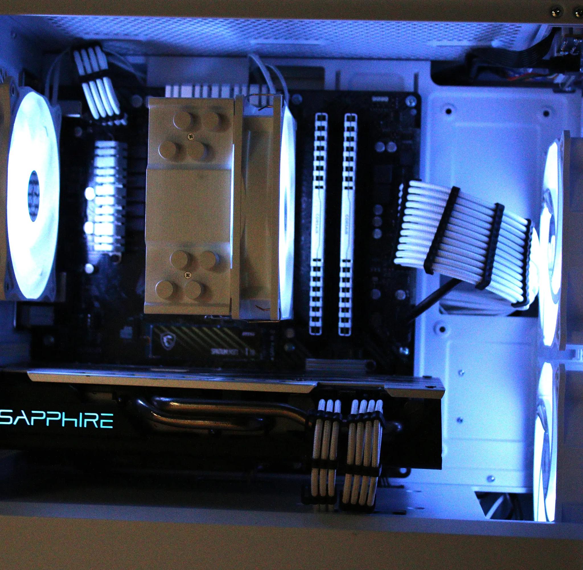 1080p AMD RX 580 + Ryzen 5 2400g White and Black ARGB Custom Gaming PC
